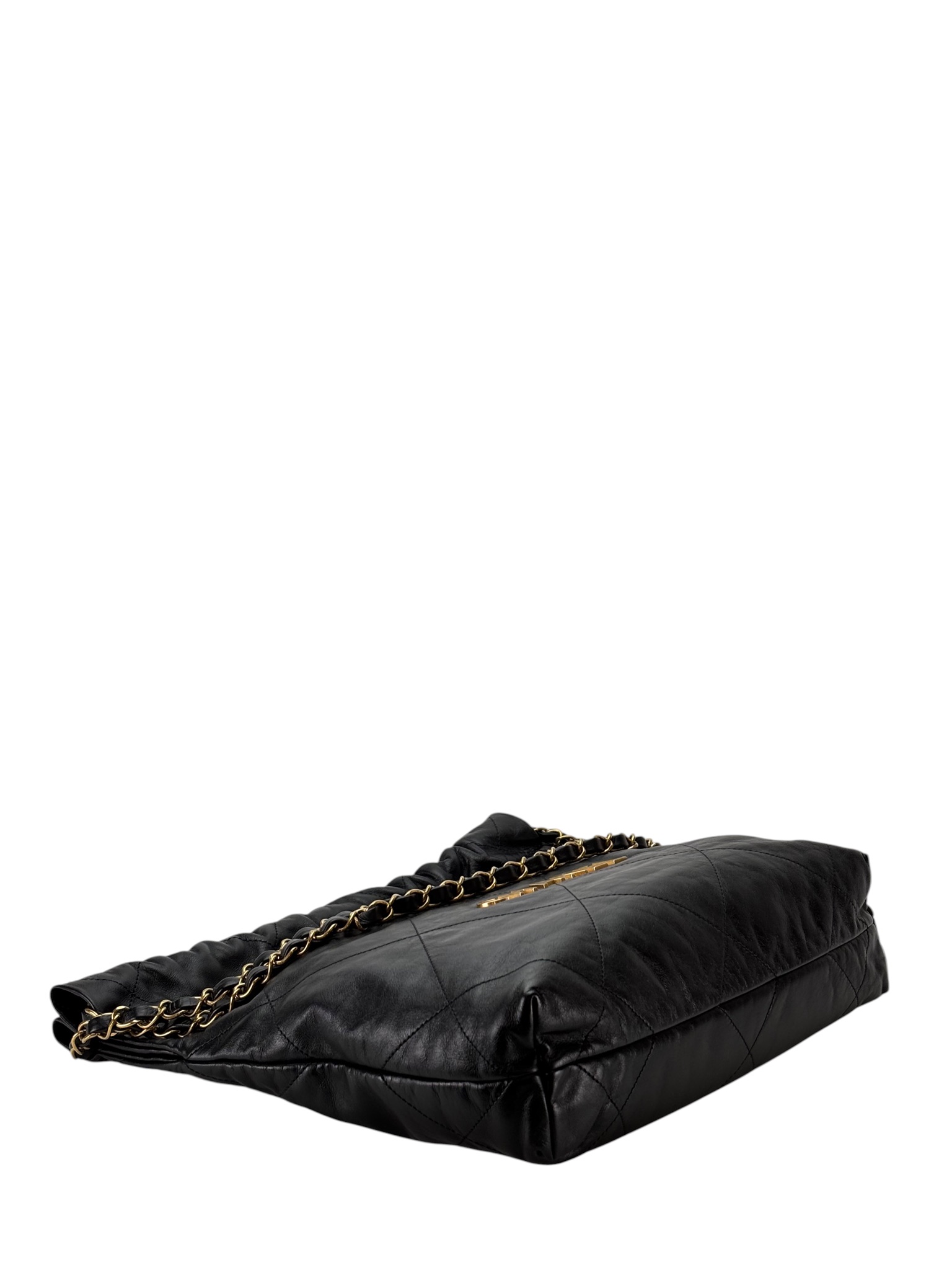 CHANEL - 22 Bag Black Lambskin Gold Hardware Small