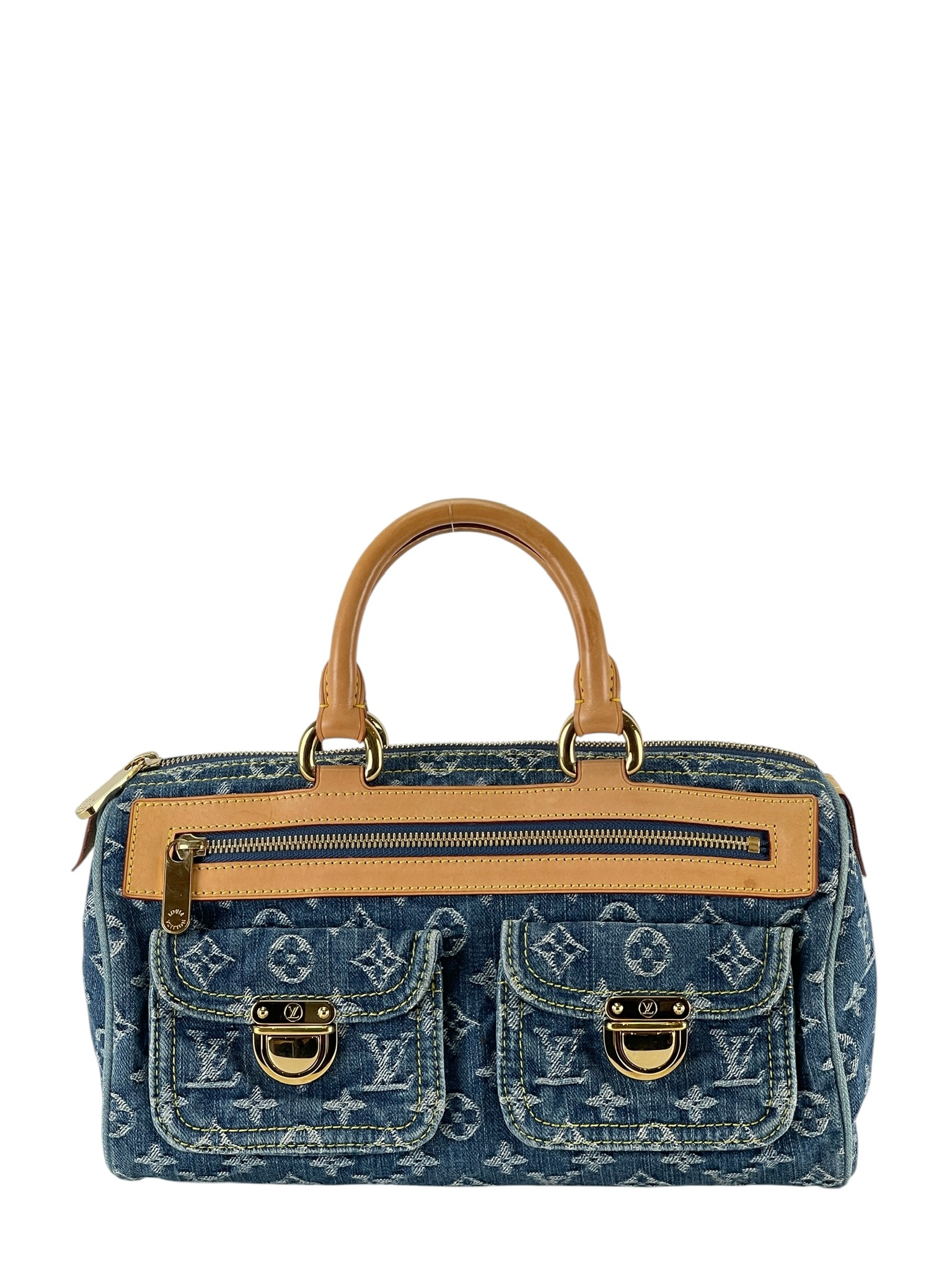 LOUIS VUITTON - Neo Speedy Monogram Denim Handbag Blue