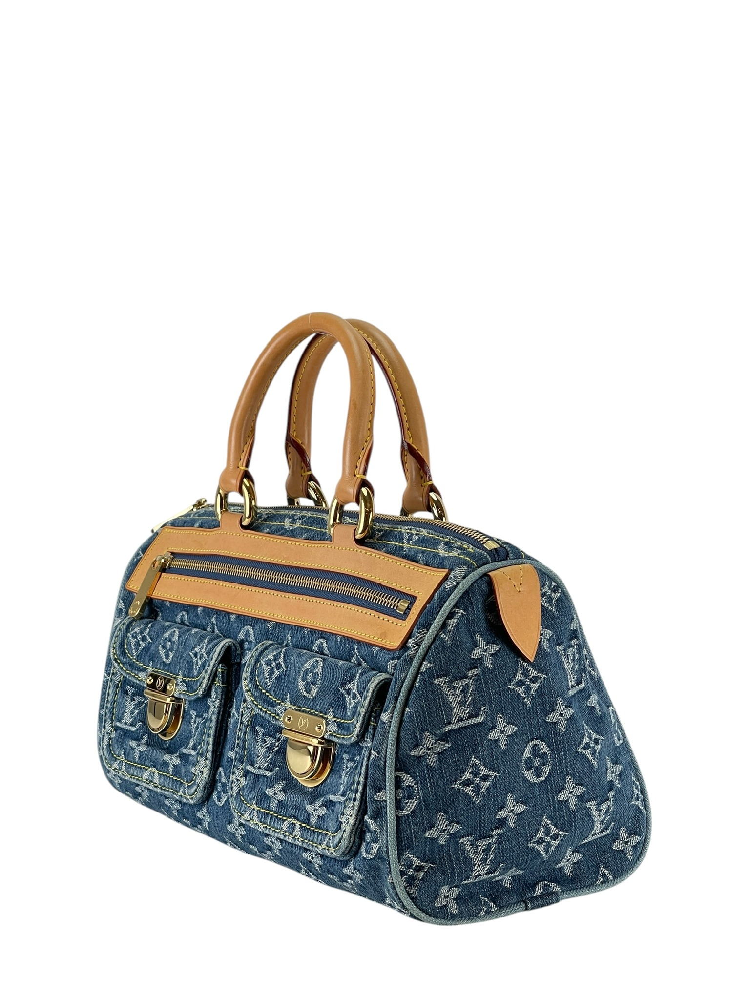 LOUIS VUITTON - Neo Speedy Monogram Denim Handbag Blue