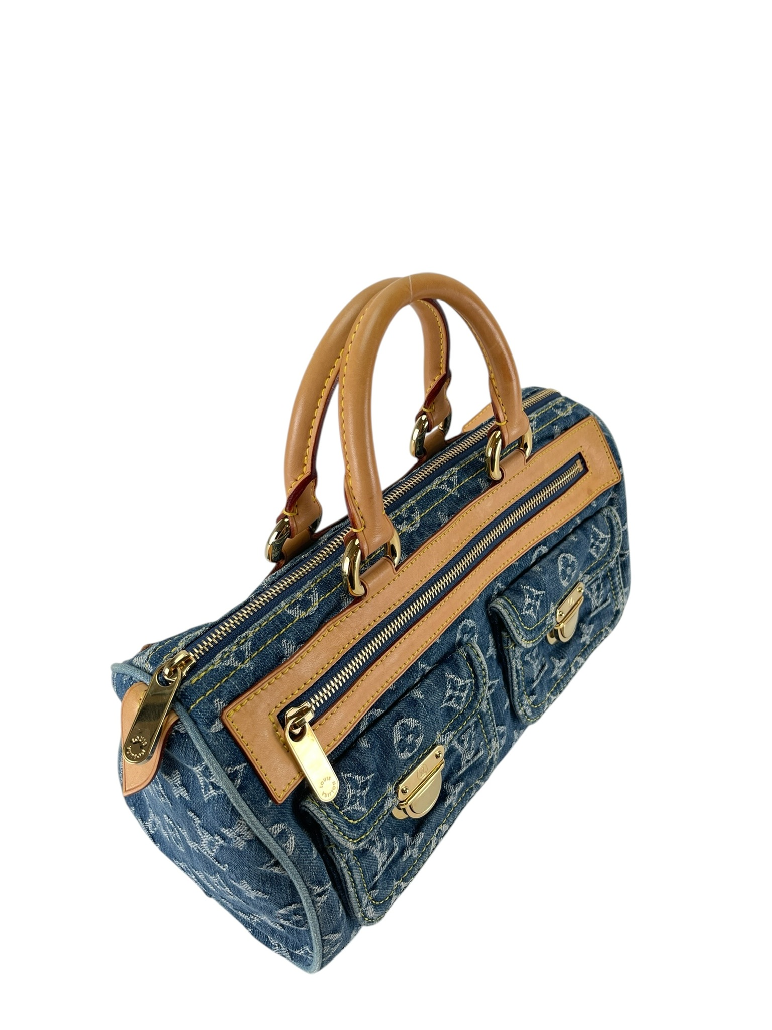 LOUIS VUITTON - Neo Speedy Monogram Denim Handbag Blue