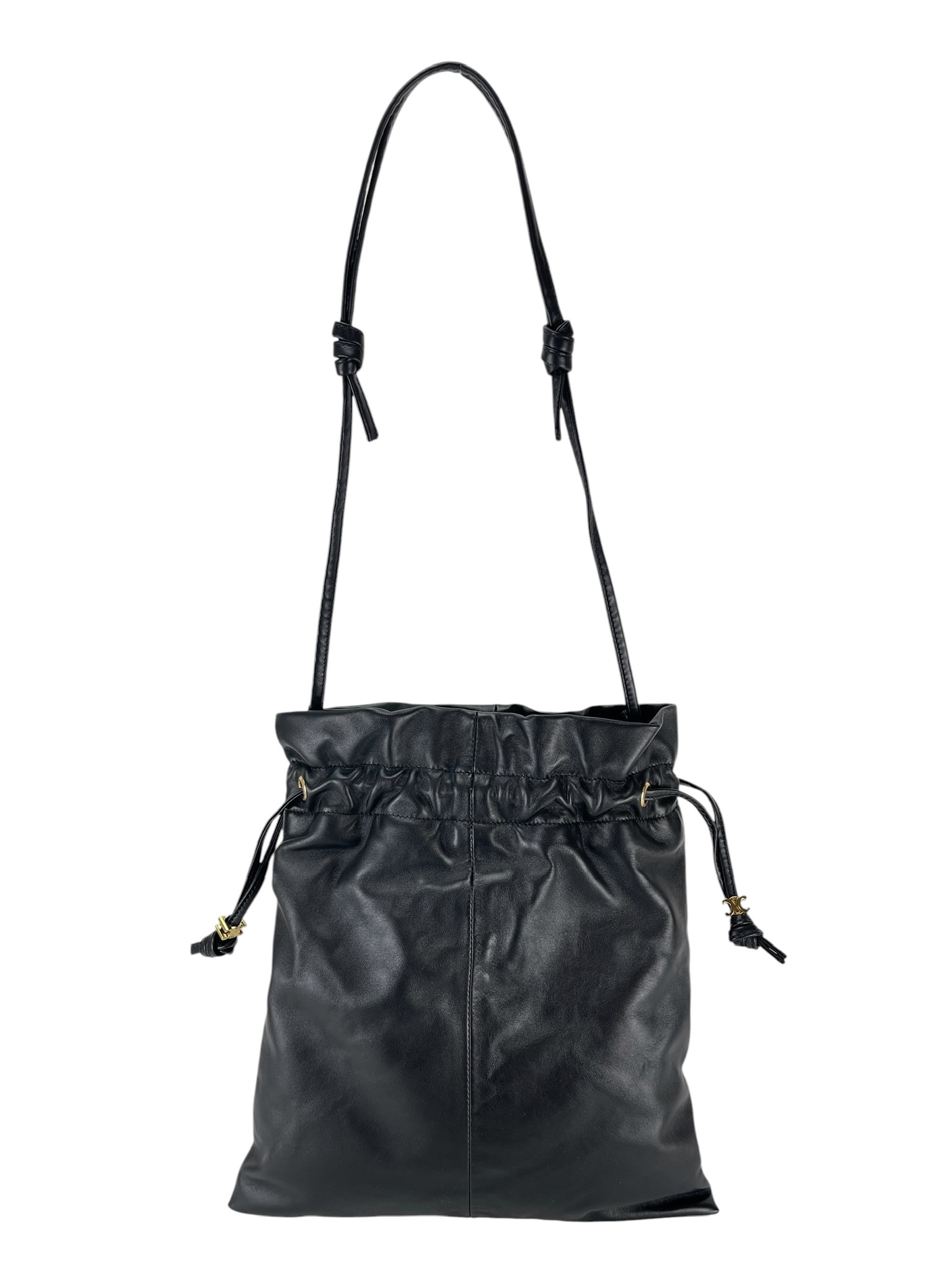 CELINE - Black Lambskin Small Crystal Pouch Bag