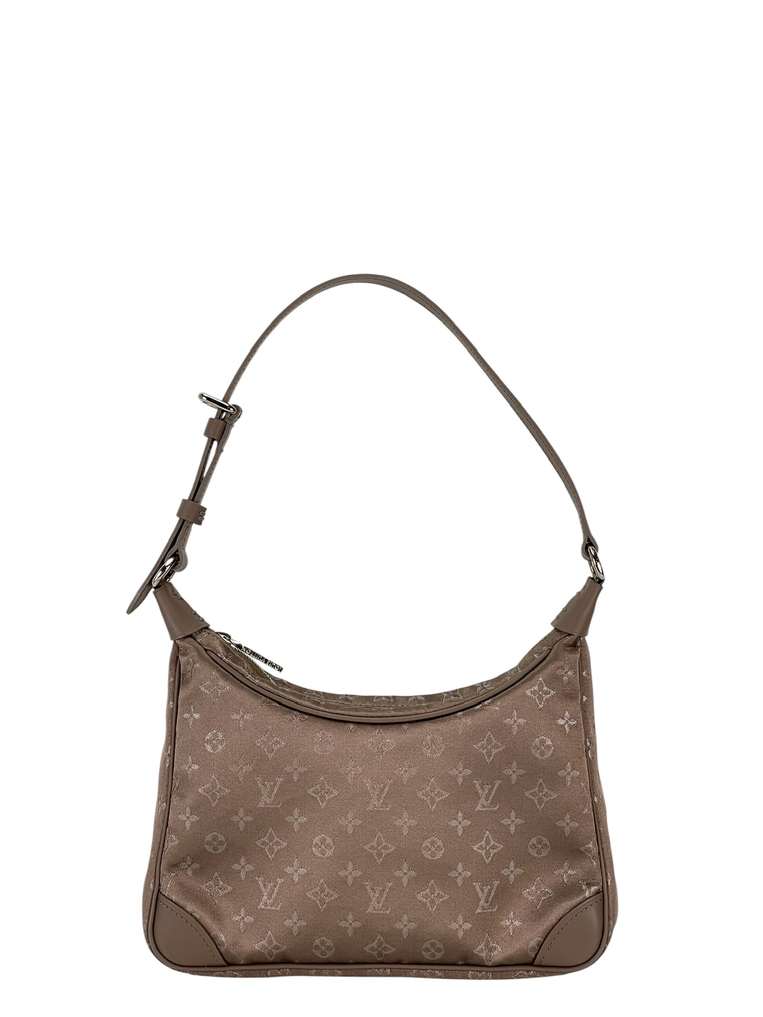 LOUIS VUITTON - Grey Satin Mini Boulogne Bag Monogram 