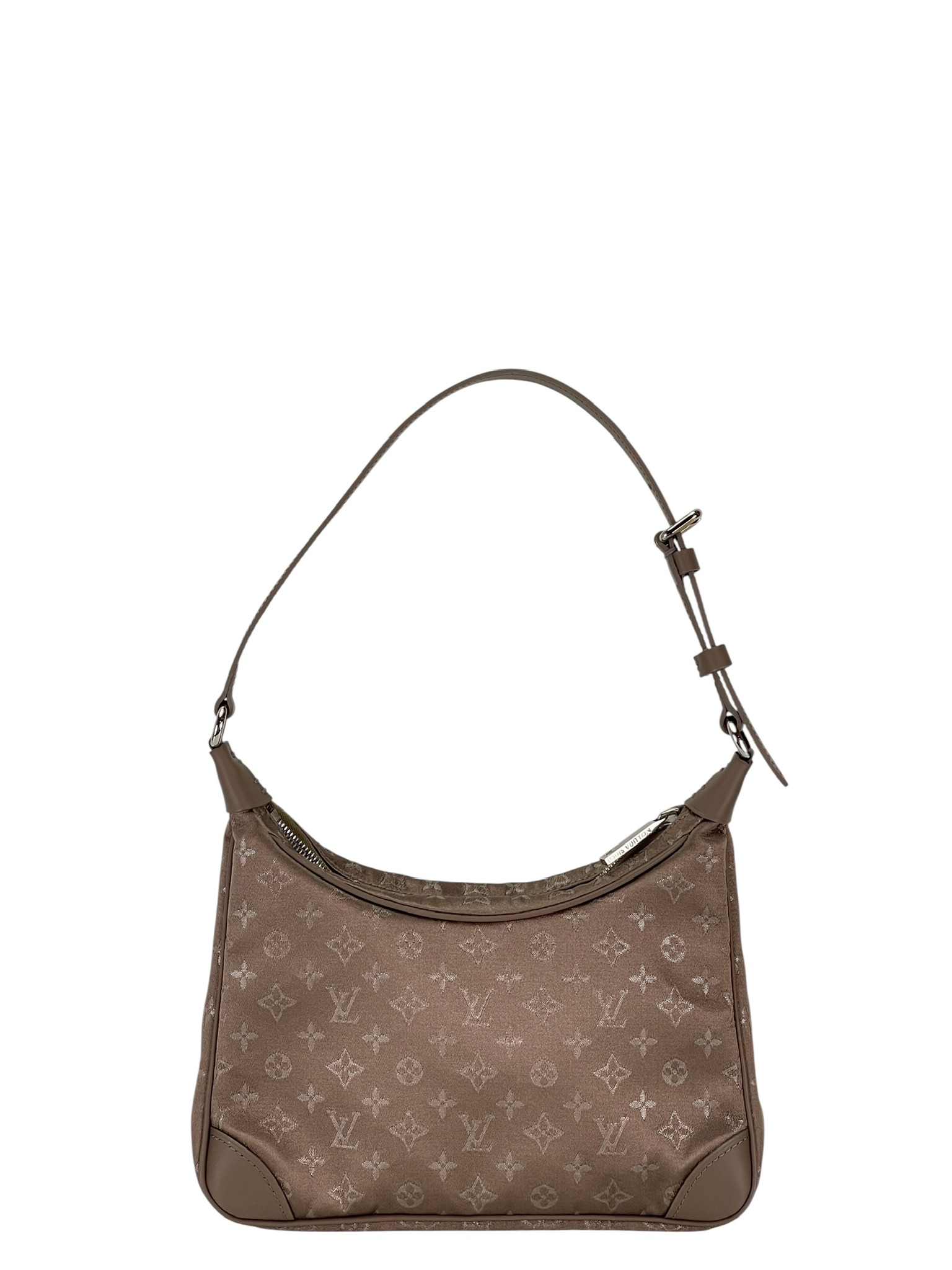 LOUIS VUITTON - Grey Satin Mini Boulogne Bag Monogram 