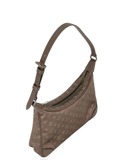 LOUIS VUITTON - Grey Satin Mini Boulogne Bag Monogram 