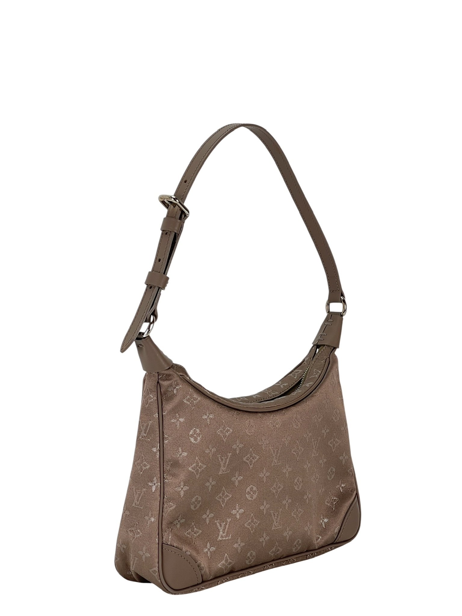 LOUIS VUITTON - Grey Satin Mini Boulogne Bag Monogram 