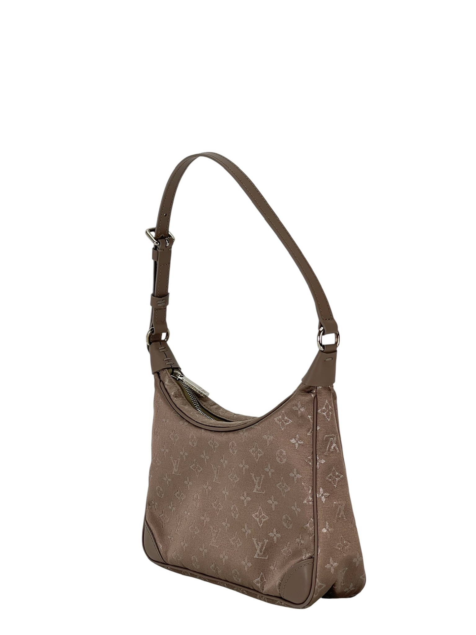 LOUIS VUITTON - Grey Satin Mini Boulogne Bag Monogram 