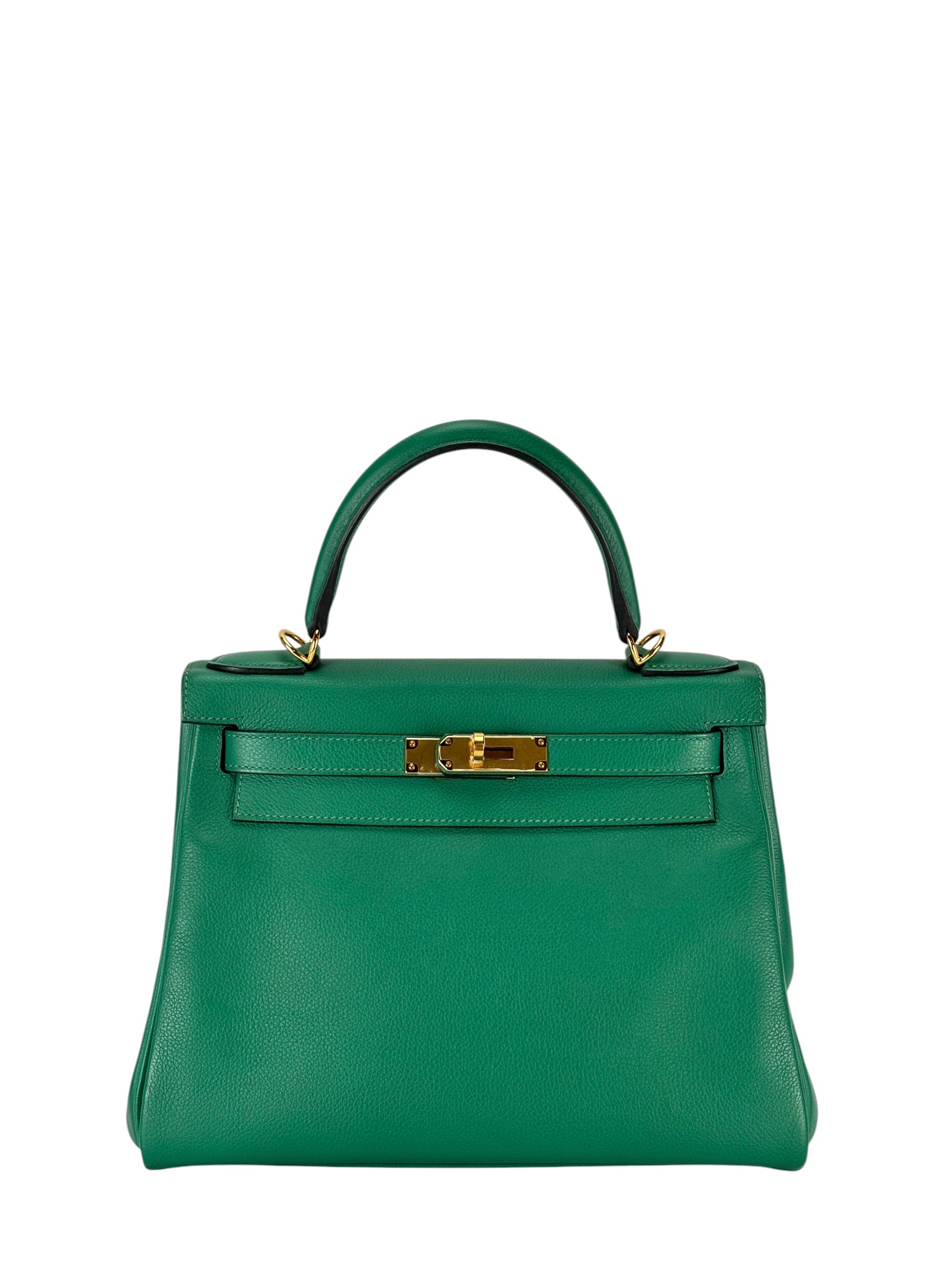 HERMES - Kelly 28 Vert Vertigo Evercolor Gold Hardware
