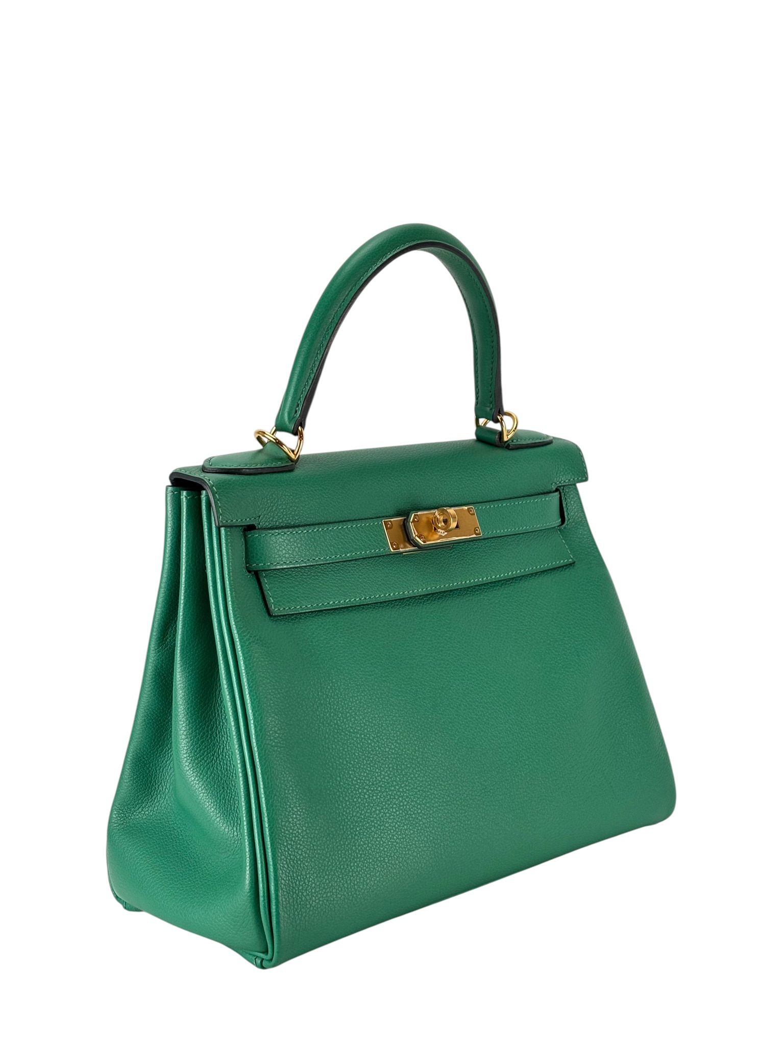 HERMES - Kelly 28 Vert Vertigo Evercolor Gold Hardware