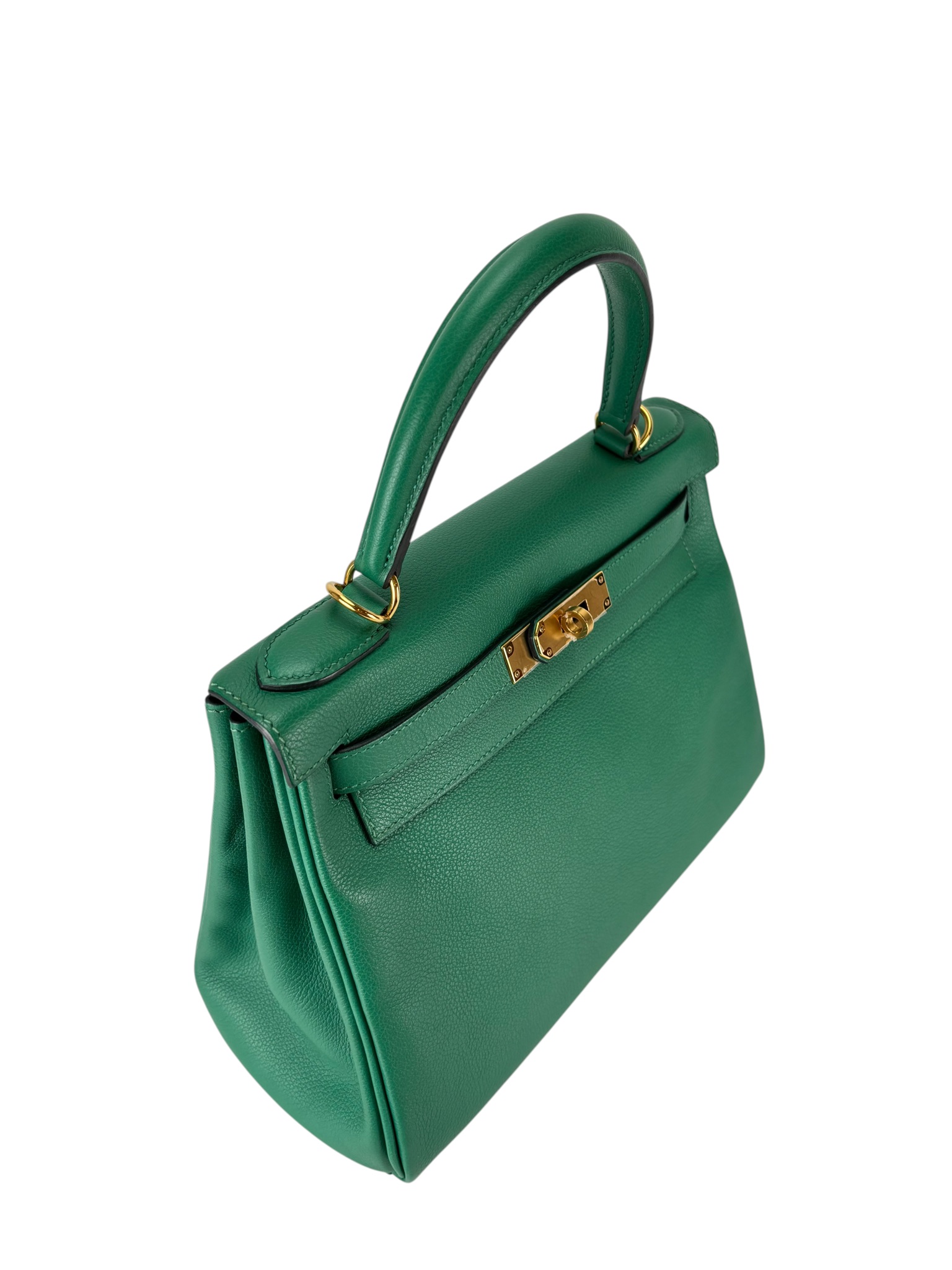 HERMES - Kelly 28 Vert Vertigo Evercolor Gold Hardware