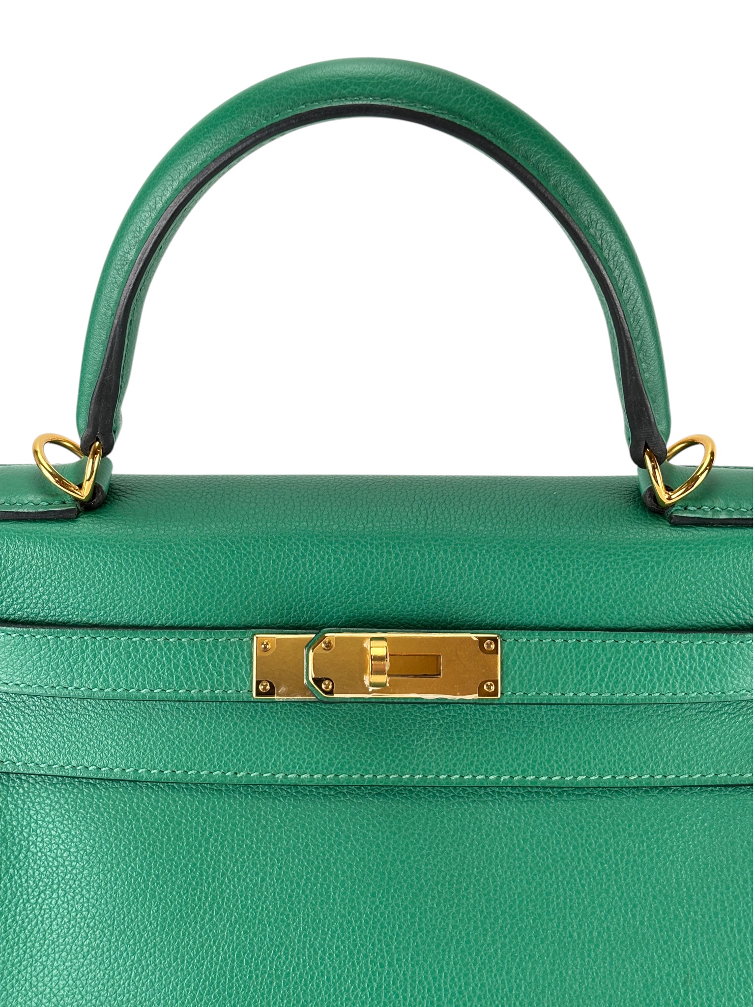 HERMES - Kelly 28 Vert Vertigo Evercolor Gold Hardware