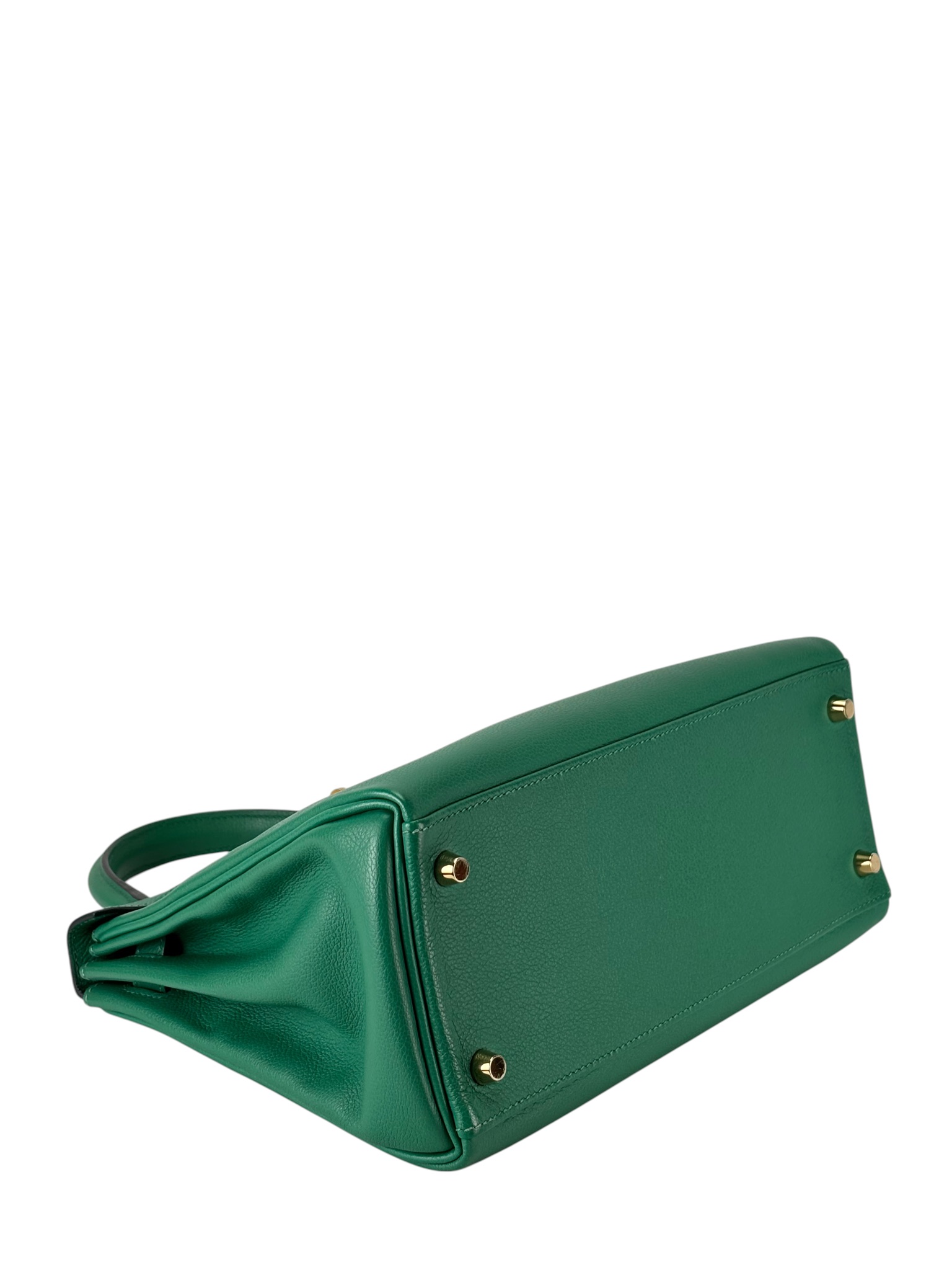 HERMES - Kelly 28 Vert Vertigo Evercolor Gold Hardware