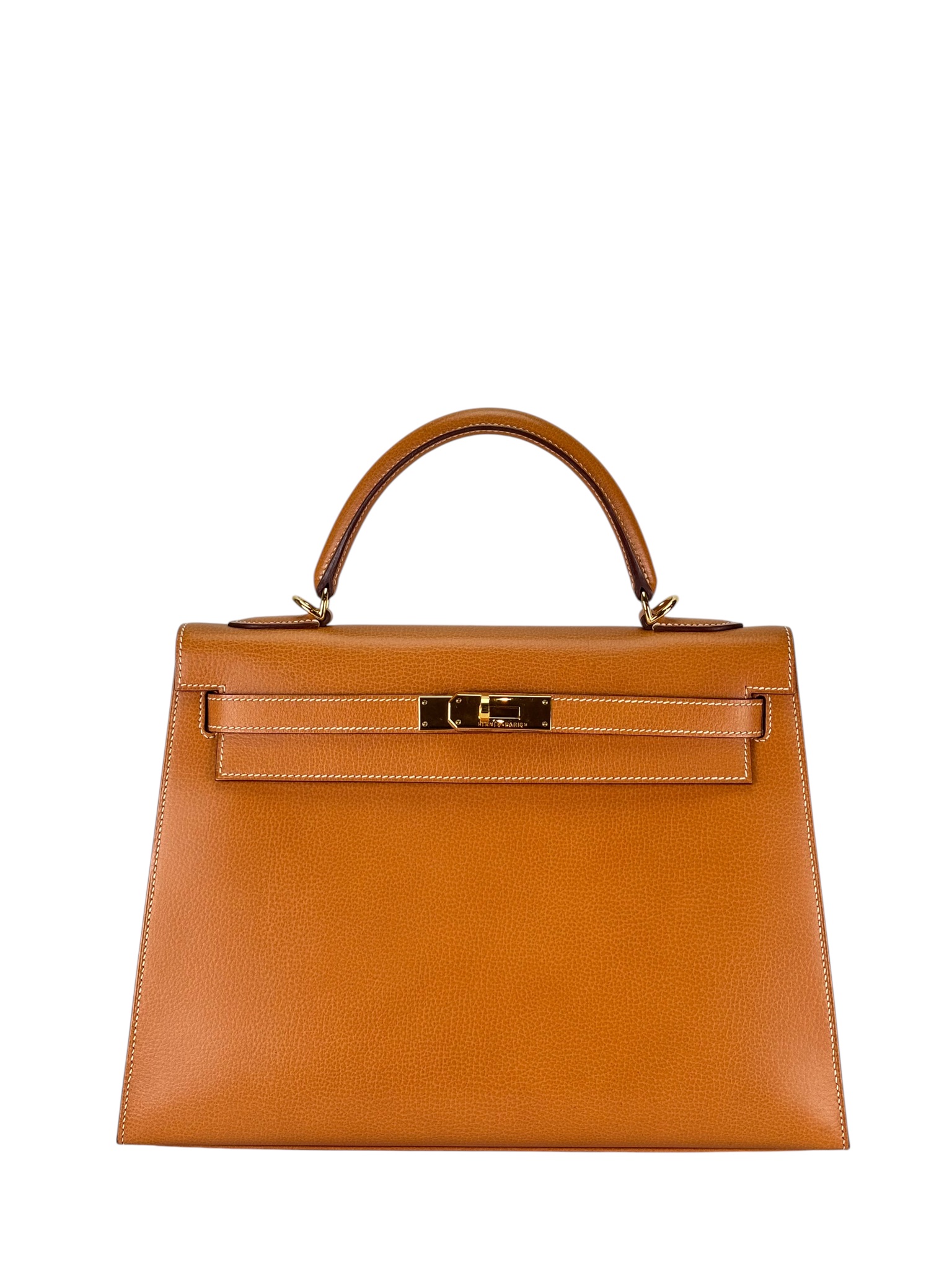 HERMES - Kelly 32 Porc Natural Gold Hardware