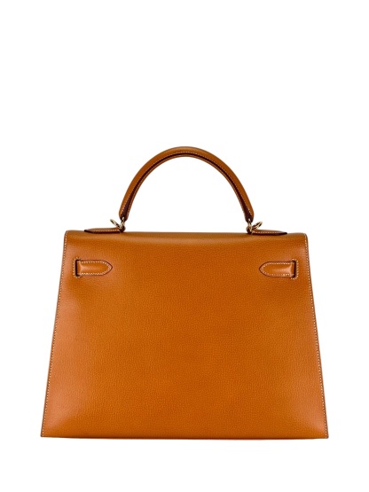 HERMES - Kelly 32 Porc Natural Gold Hardware
