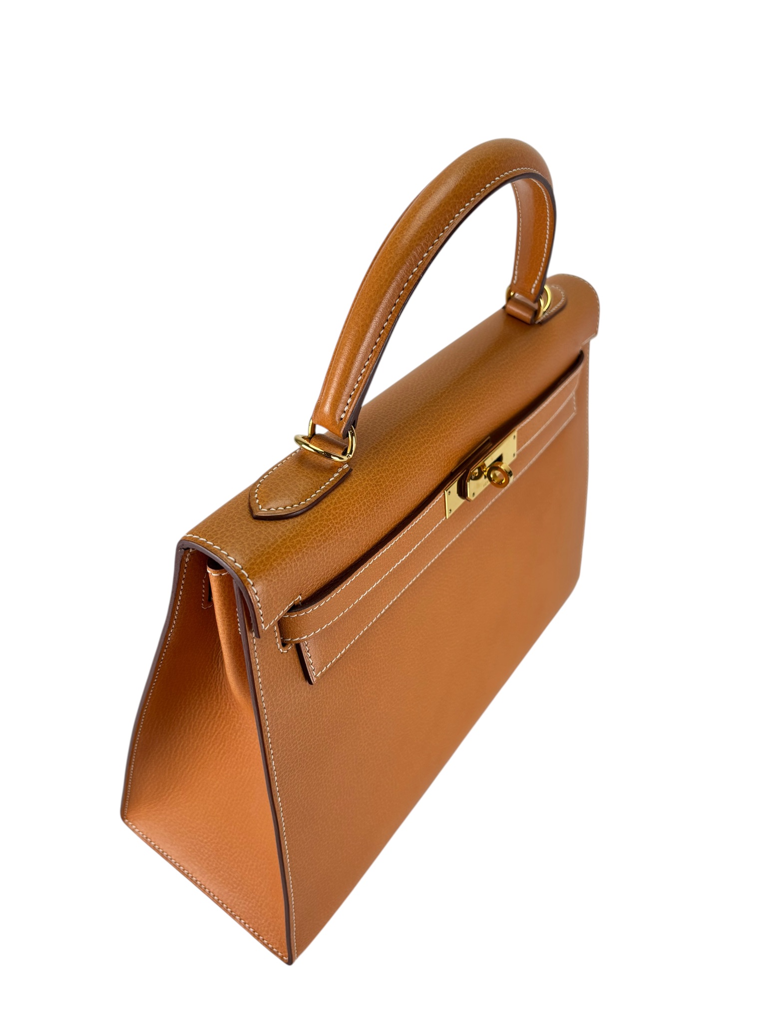 HERMES - Kelly 32 Porc Natural Gold Hardware