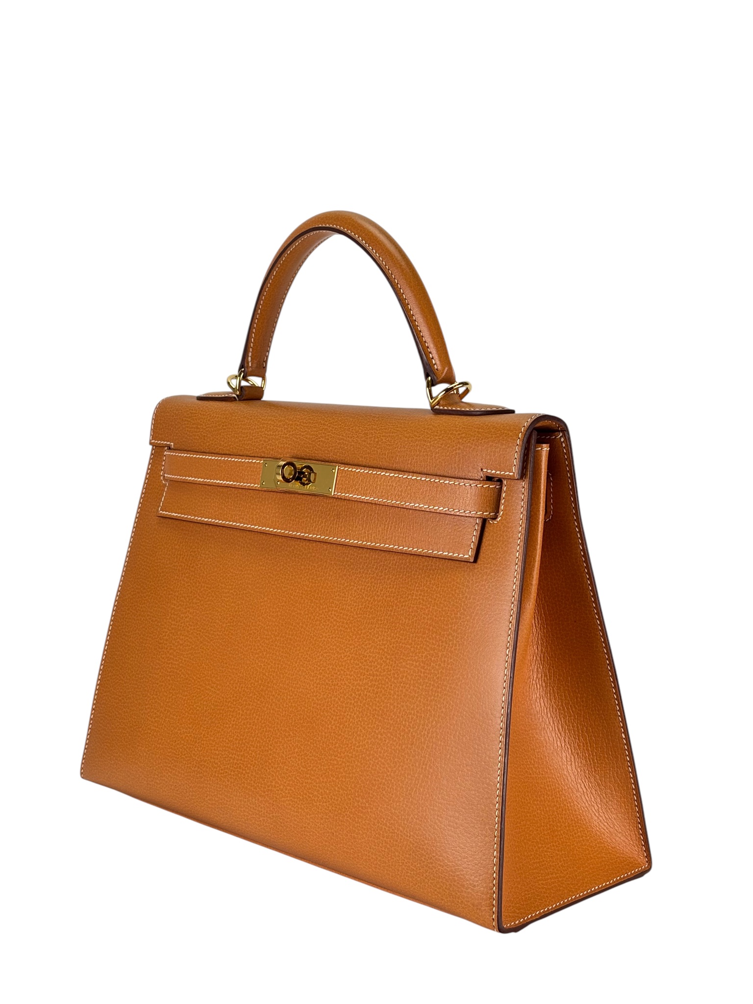 HERMES - Kelly 32 Porc Natural Gold Hardware