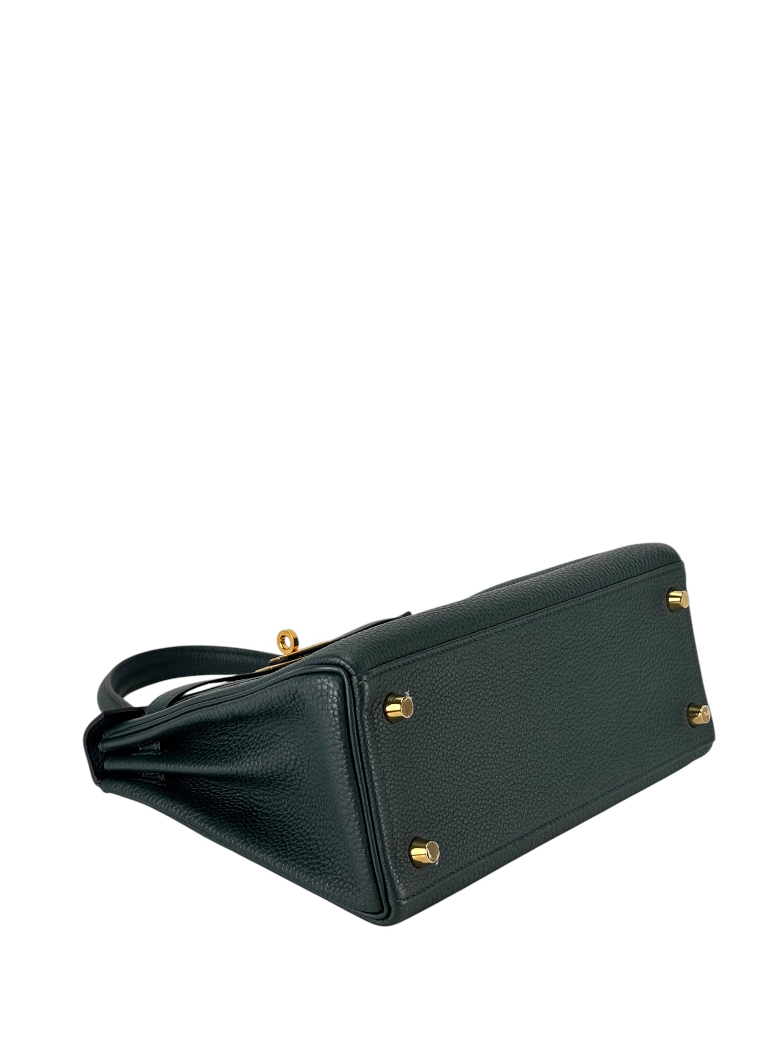 HERMES - Kelly 25 Vert Cypress Togo Gold Hardware