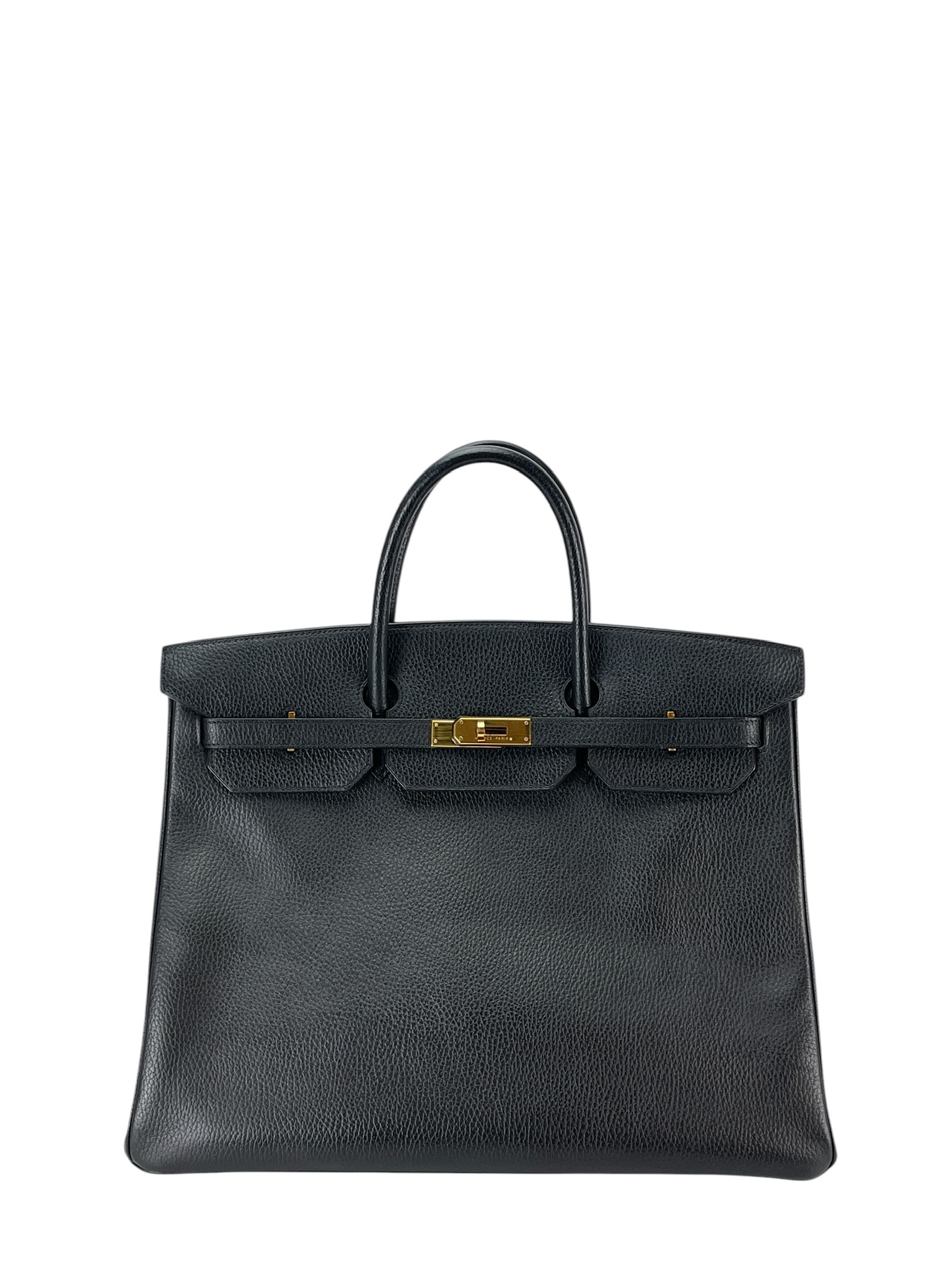 HERMES - Birkin 40 Black Ardennes Gold Hardware