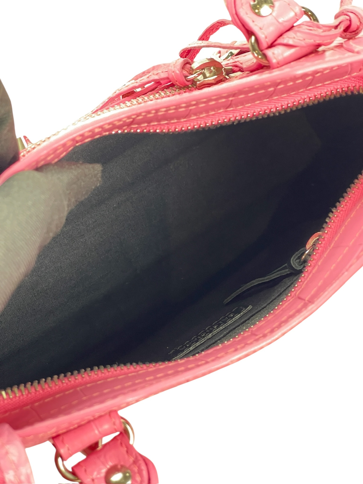 BALENCIAGA - Pink Leather Neo Classic Mini City Bag 