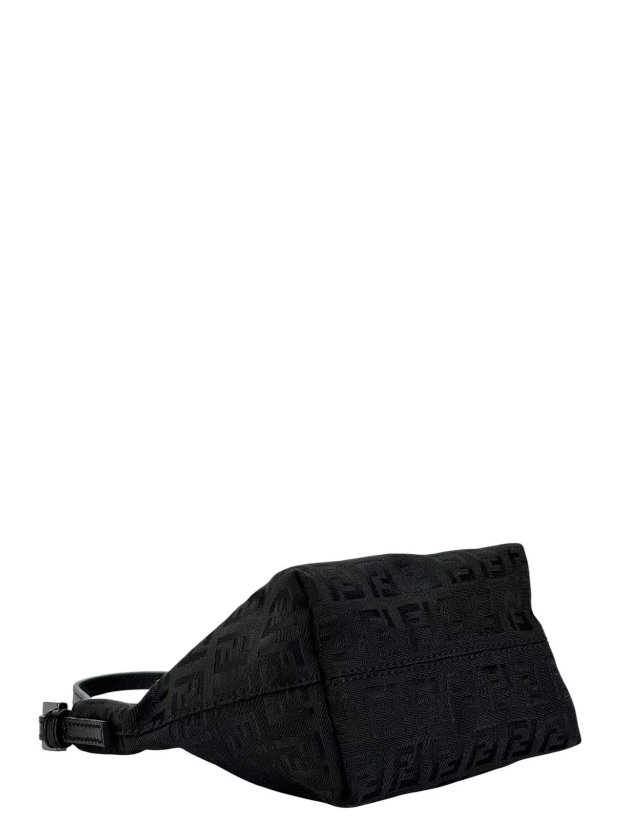 FENDI - Black Canvas Zuccino Handbag Bag