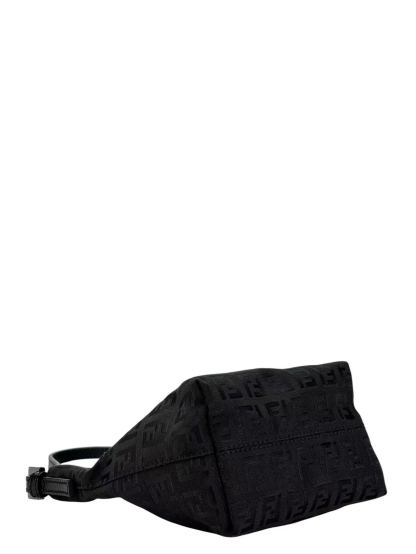 FENDI - Black Canvas Zuccino Handbag Bag