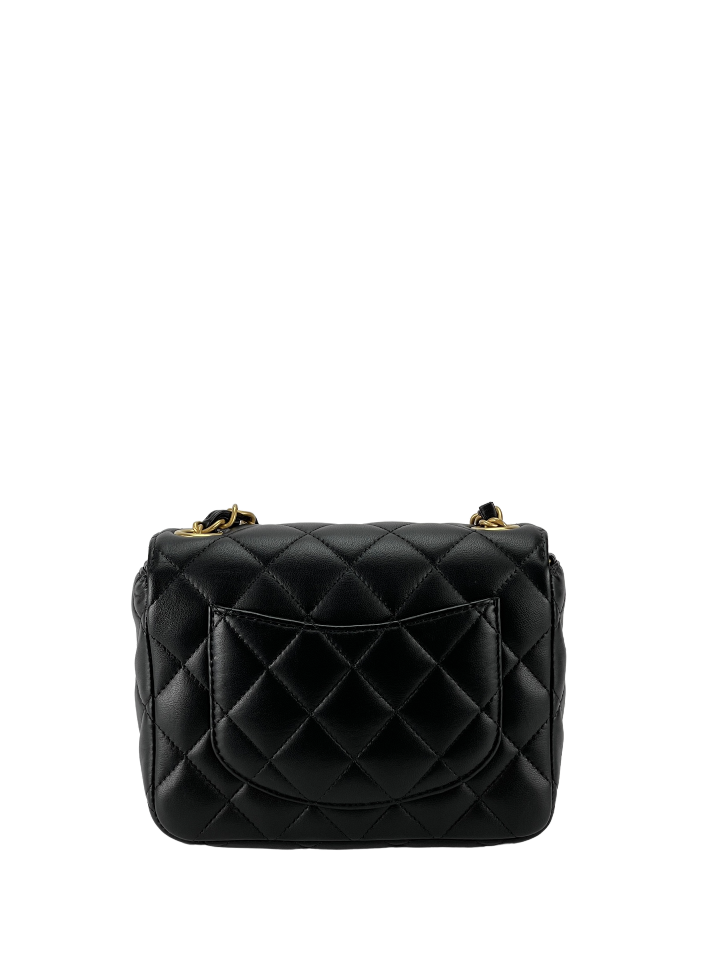 CHANEL - 23C Black Lambskin Casino Cruise Mini Classic Square Flap Bag