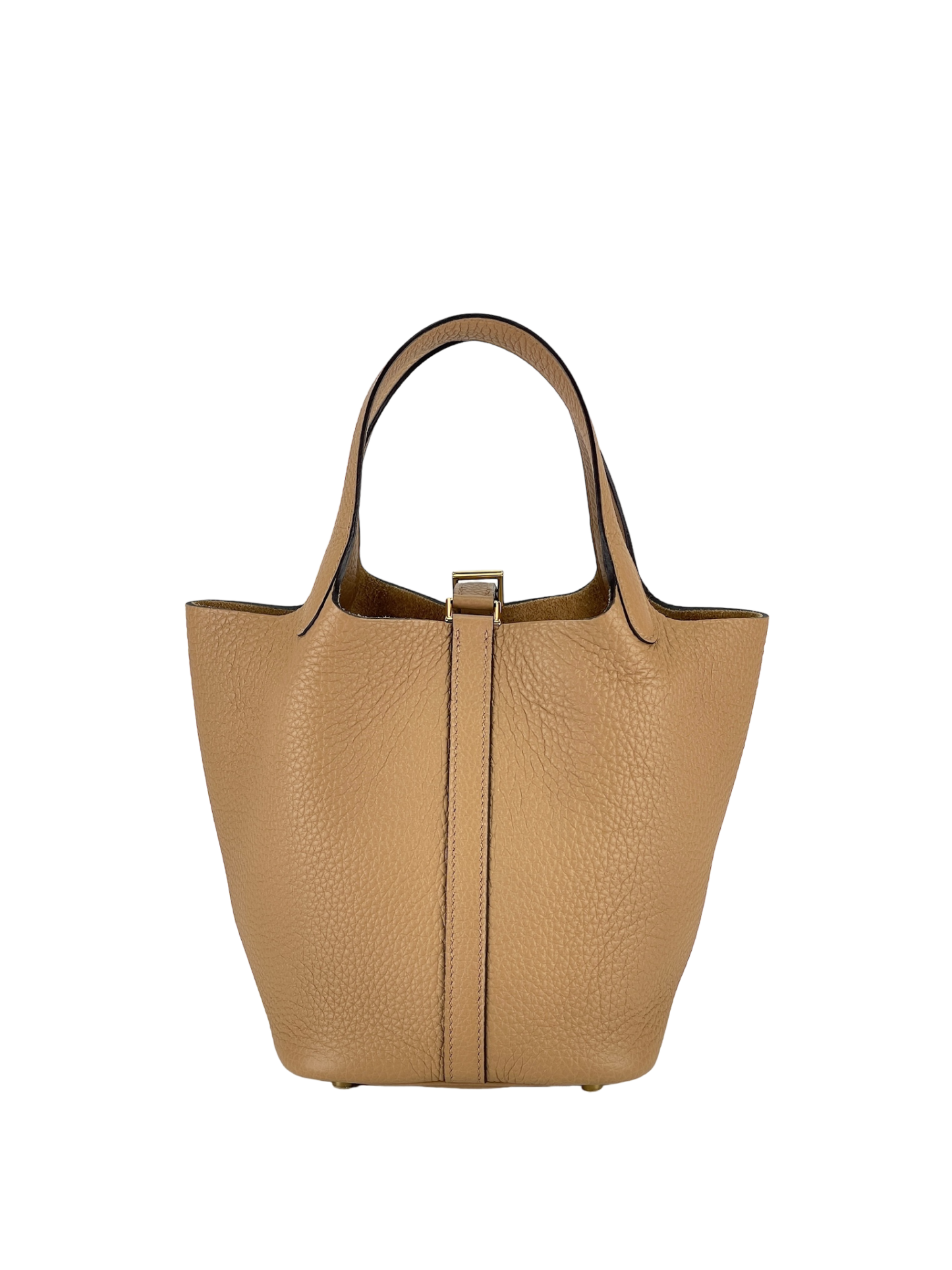 HERMES - Picotin PM Picotin 18 OM Chai Clemence Gold Hardware