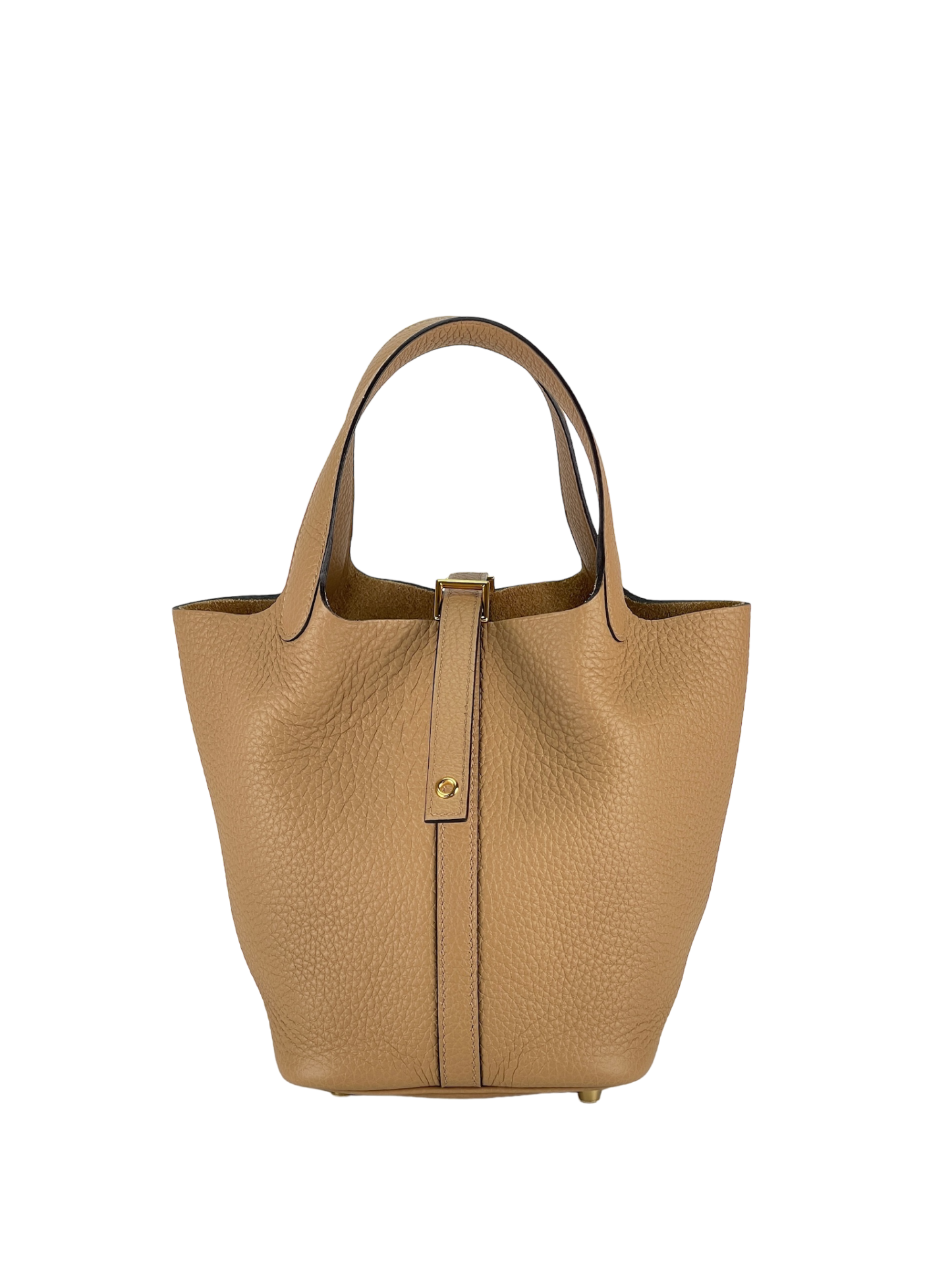 HERMES - Picotin PM Picotin 18 OM Chai Clemence Gold Hardware