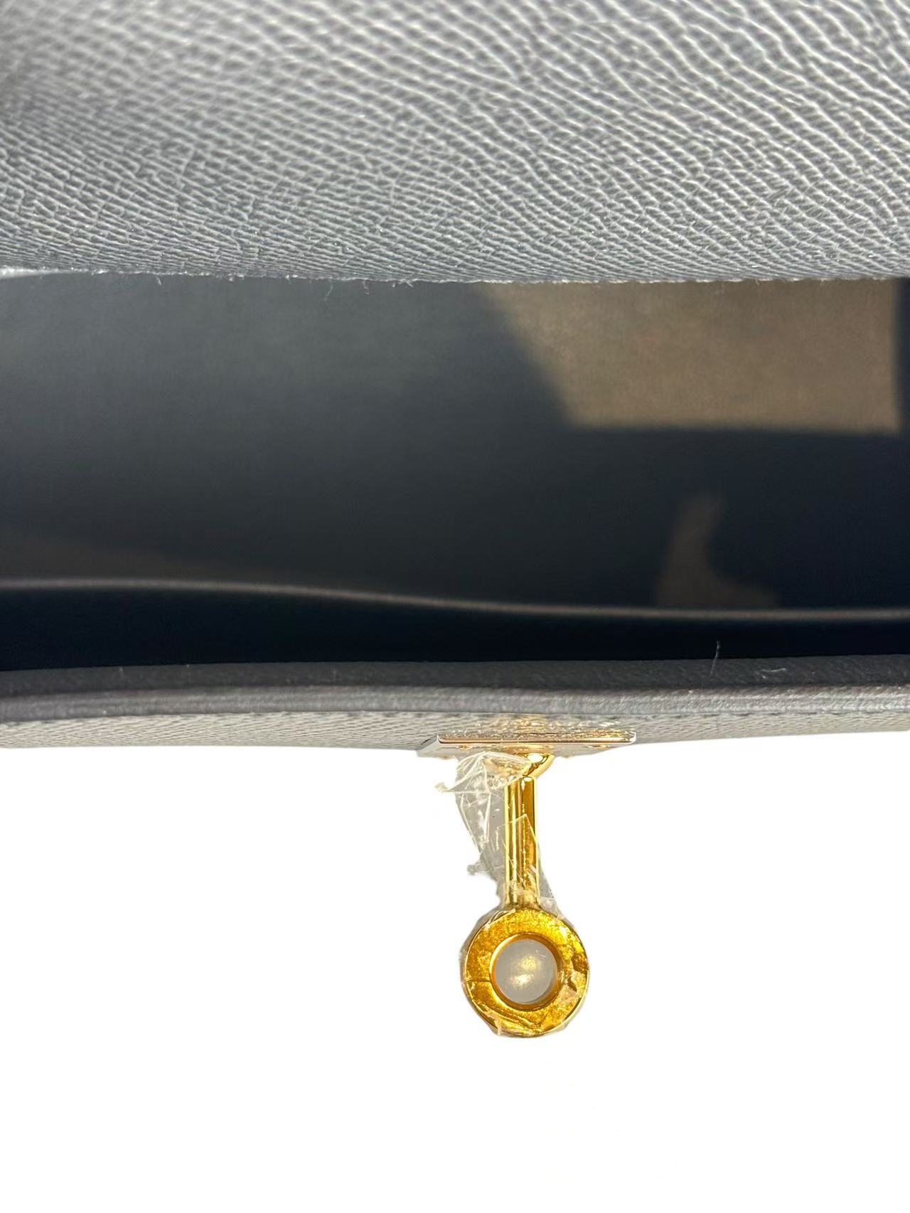 HERMES - Kelly 25 8P Plomb Epsom Electrum Hardware