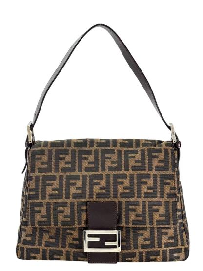 FENDI - Zucca Medium Mamma Baguette Bag Sliver Hardware