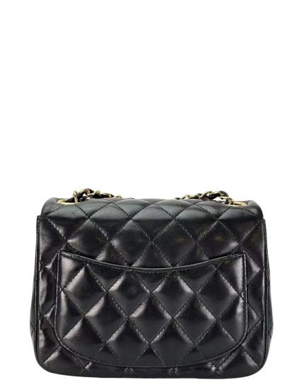 CHANEL - Black Lambskin Square 17 Shoulder Bag