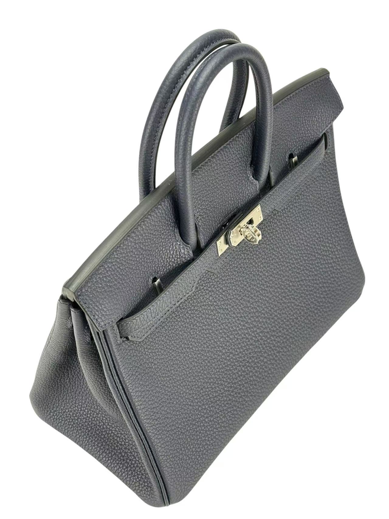 HERMES - Birkin 25 Blue Nuit （2Z）Togo Palladium Hardware 