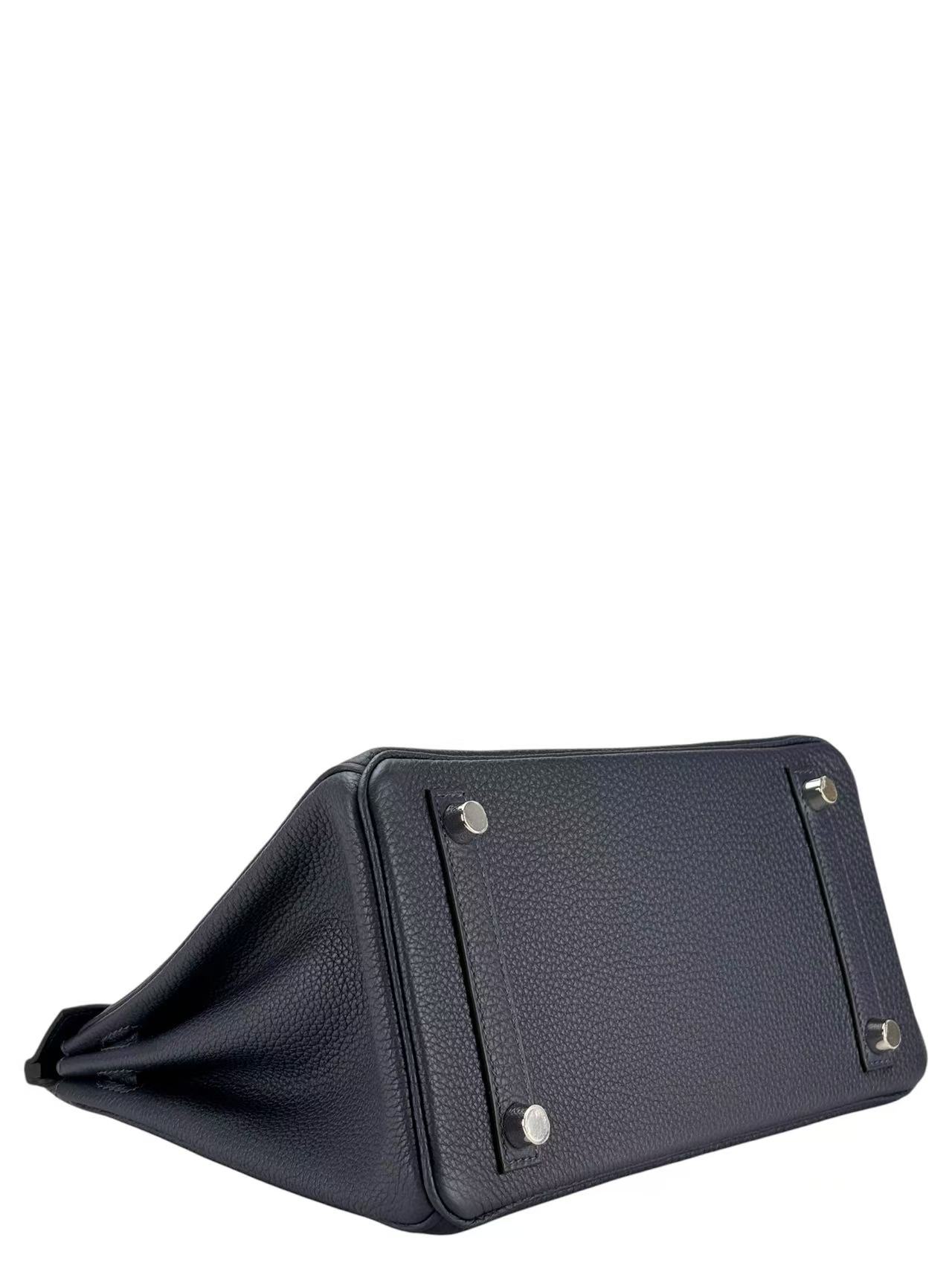 HERMES - Birkin 25 Blue Nuit （2Z）Togo Palladium Hardware 