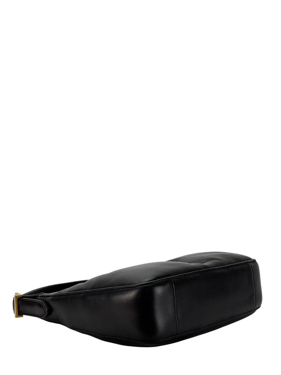 SAINT LAURENT - Black Lambskin Calypso YSL Hobo Bag