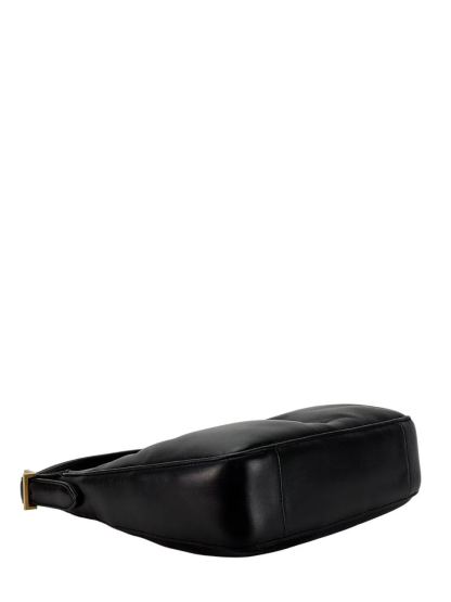SAINT LAURENT - Black Lambskin Calypso YSL Hobo Bag