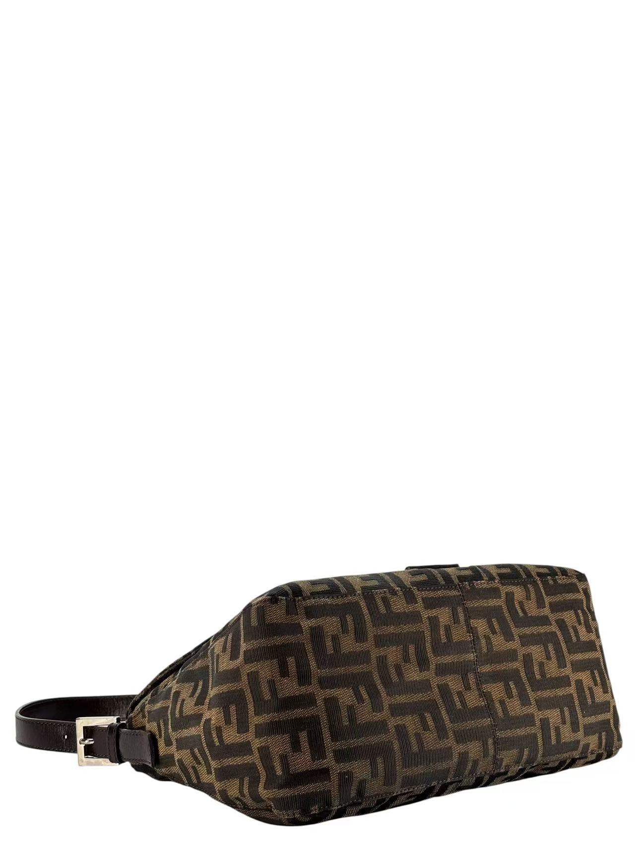 FENDI - Zucca Medium Mamma Baguette Bag Sliver Hardware