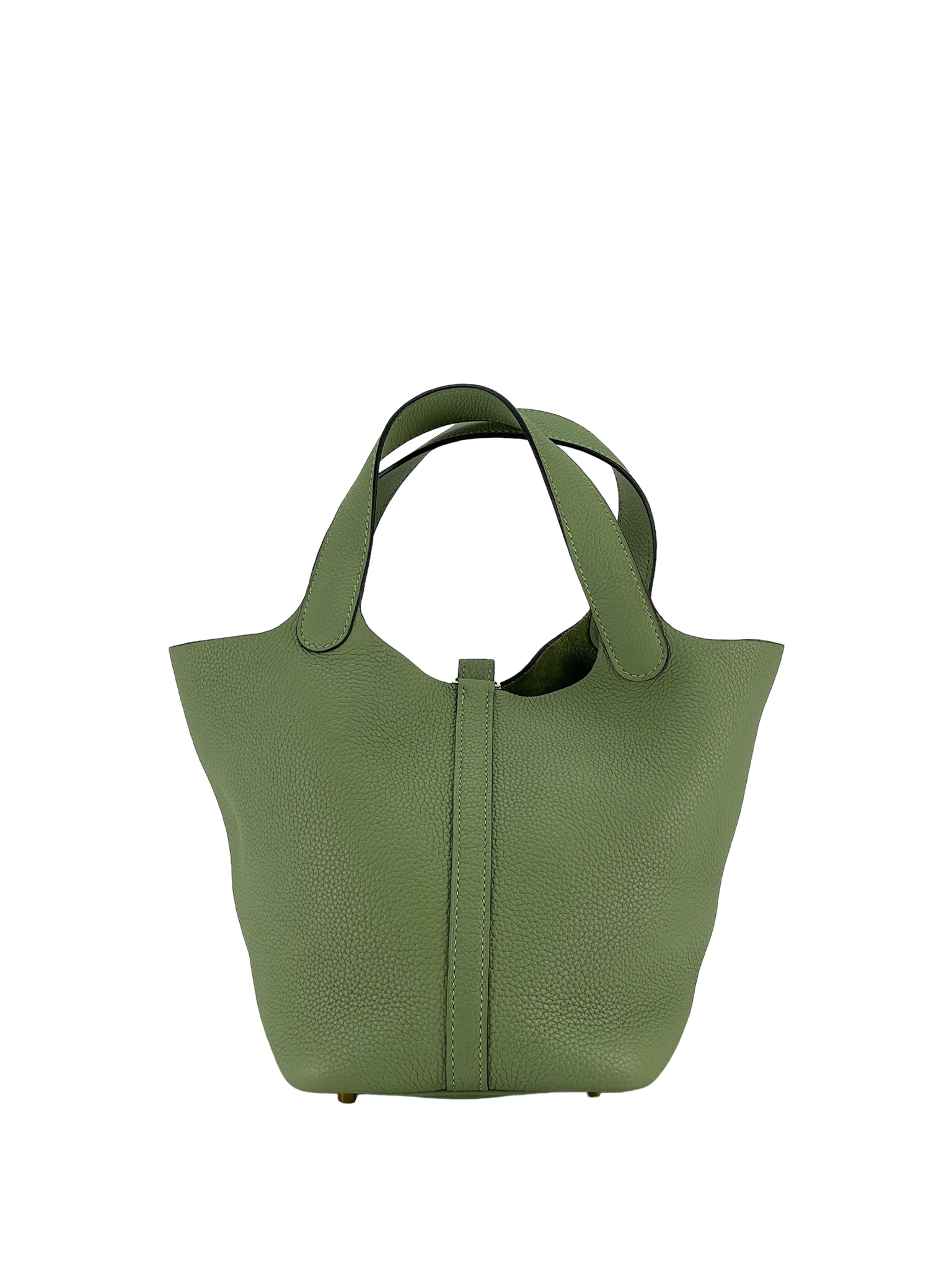 HERMES - Picotin PM Picotin 18 Vert Griquet Clemence Gold Hardware 