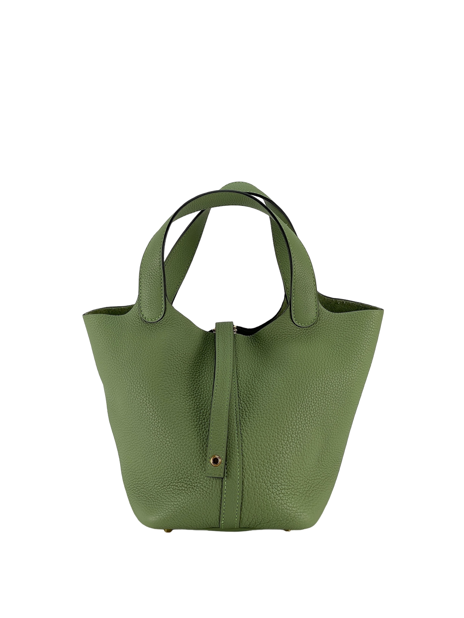 HERMES - Picotin PM Picotin 18 Vert Griquet Clemence Gold Hardware 