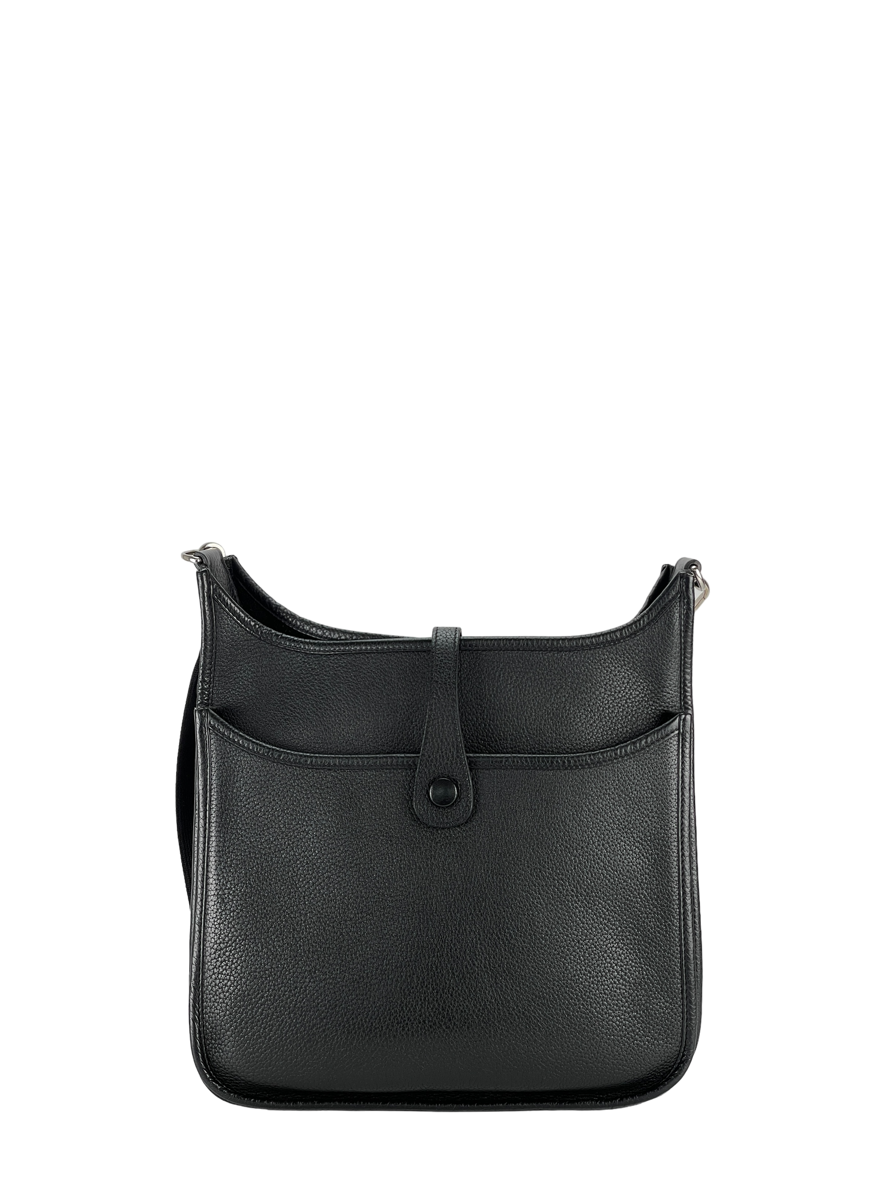 HERMES - Evelyne PM Evelyne 29 Black Clemence Palladium Hardware