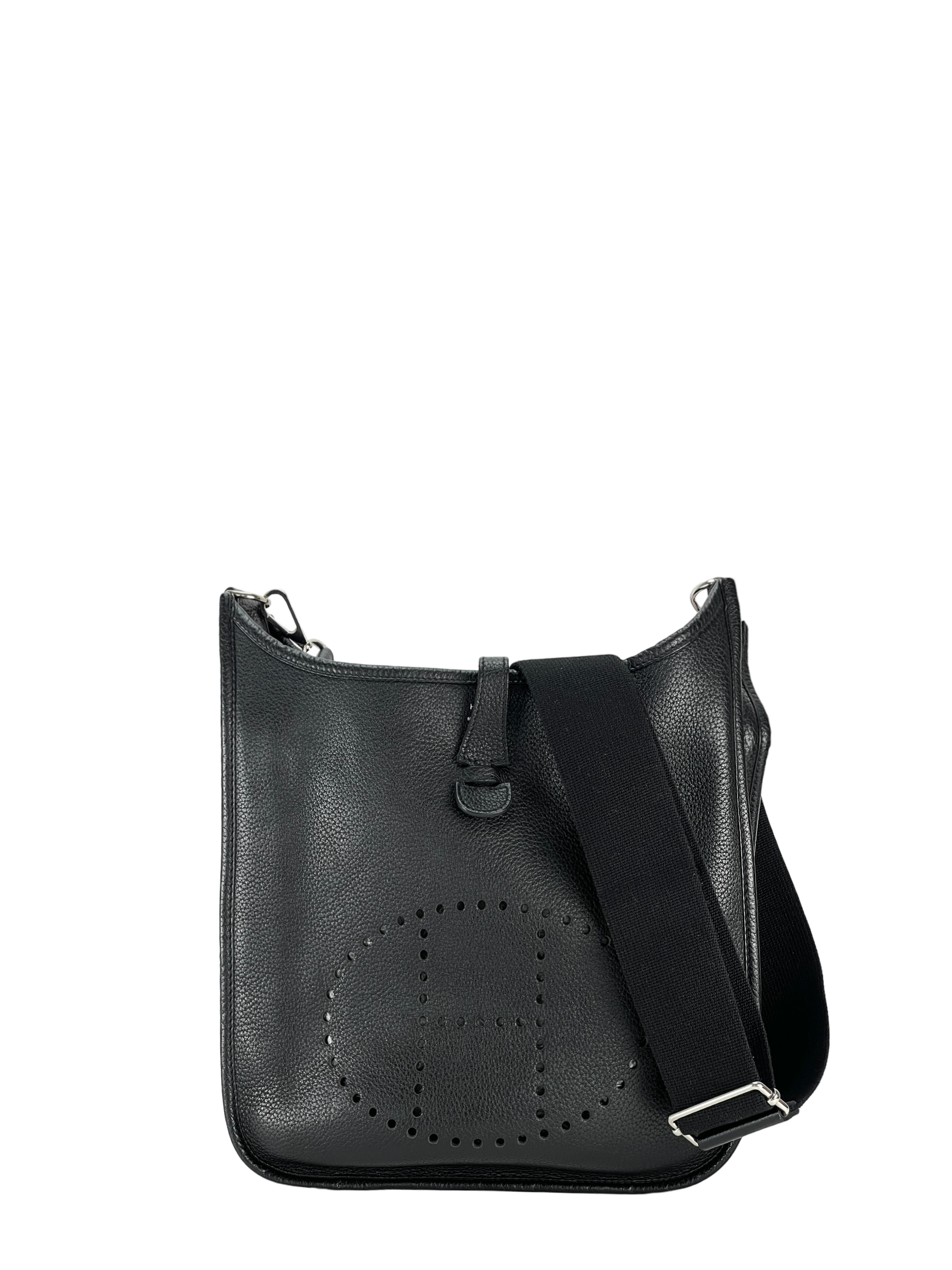 HERMES - Evelyne PM Evelyne 29 Black Clemence Palladium Hardware