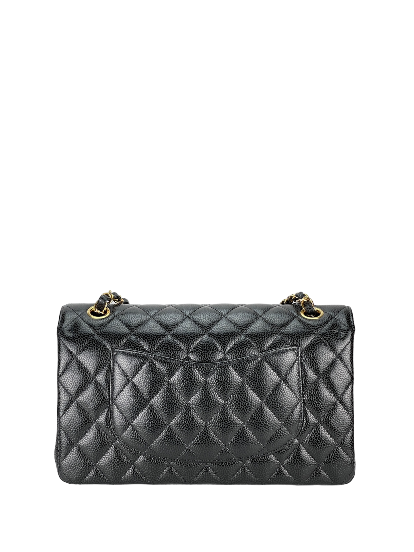 CHANEL - Medium Classic Double Flap Bag Black Caviar Gold Hardware (CF25)