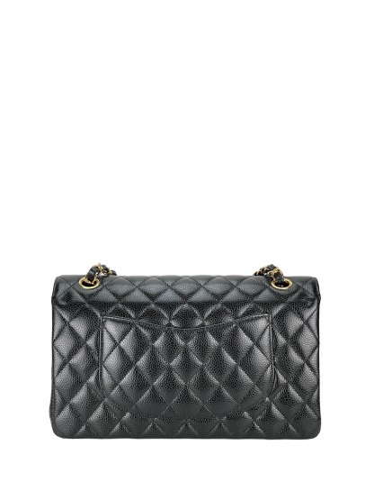 CHANEL - Medium Classic Double Flap Bag Black Caviar Gold Hardware (CF25)