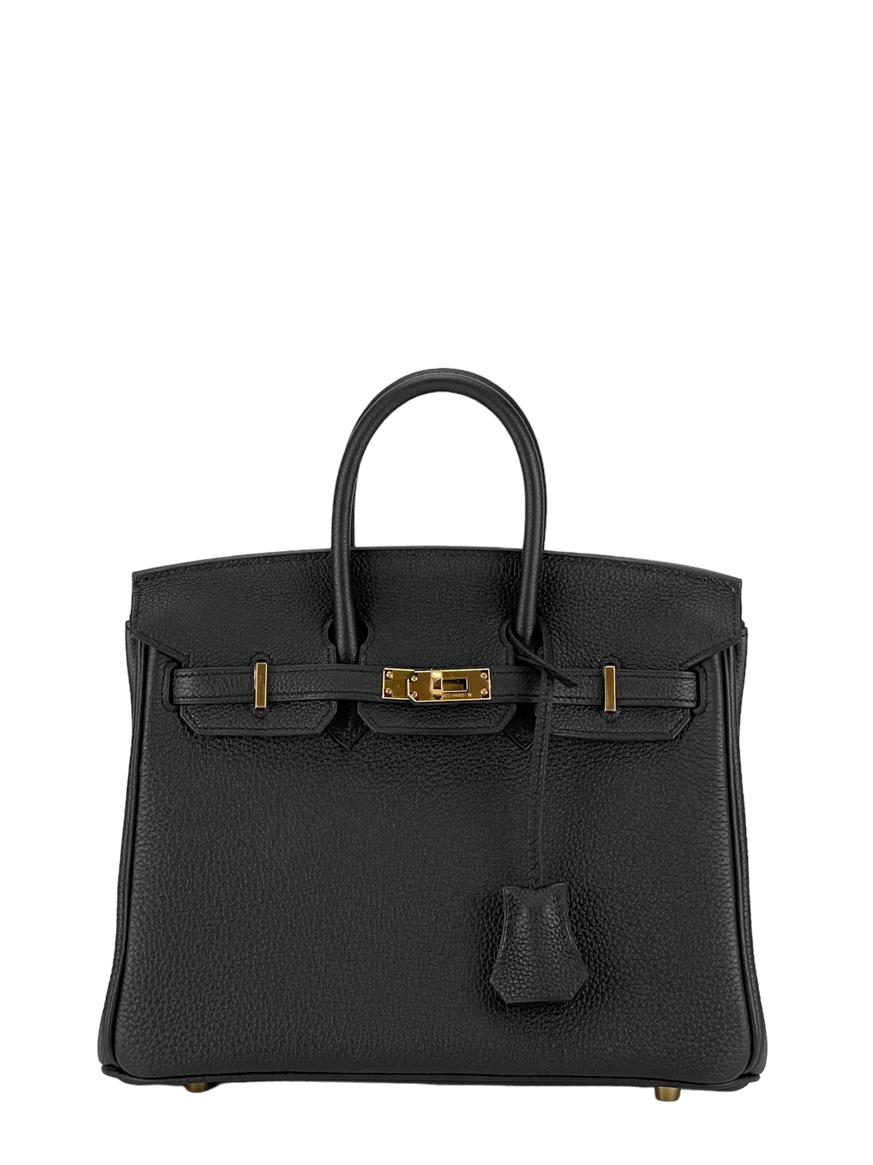 HERMES - Birkin 25 Togo Noir Gold Hardware 