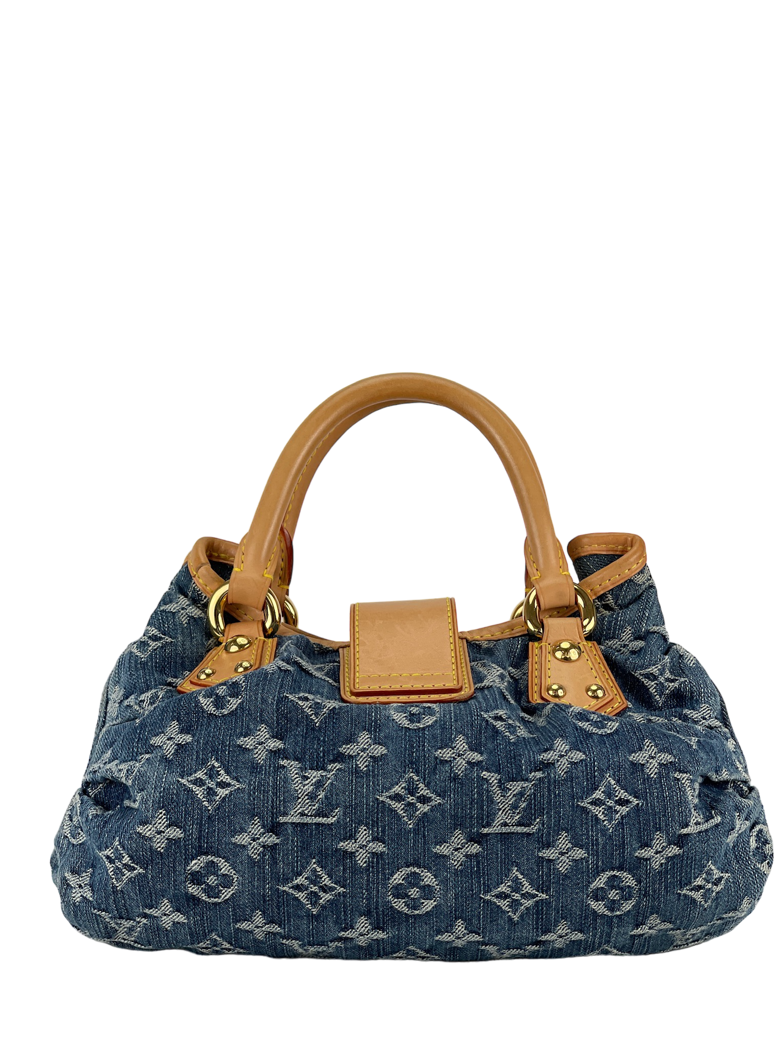 LOUIS VUITTON -  Pleaty Handbag Blue Monogram Denim