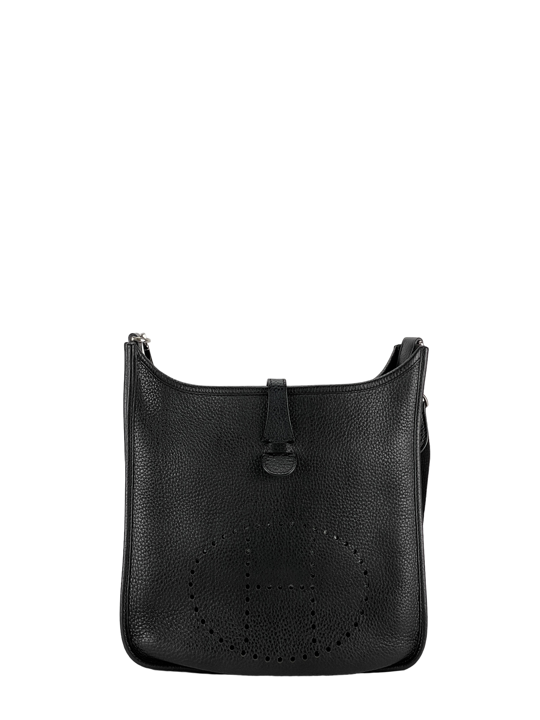 HERMES - Evelyne PM Evelyne 29 Black Togo Palladium Hardware