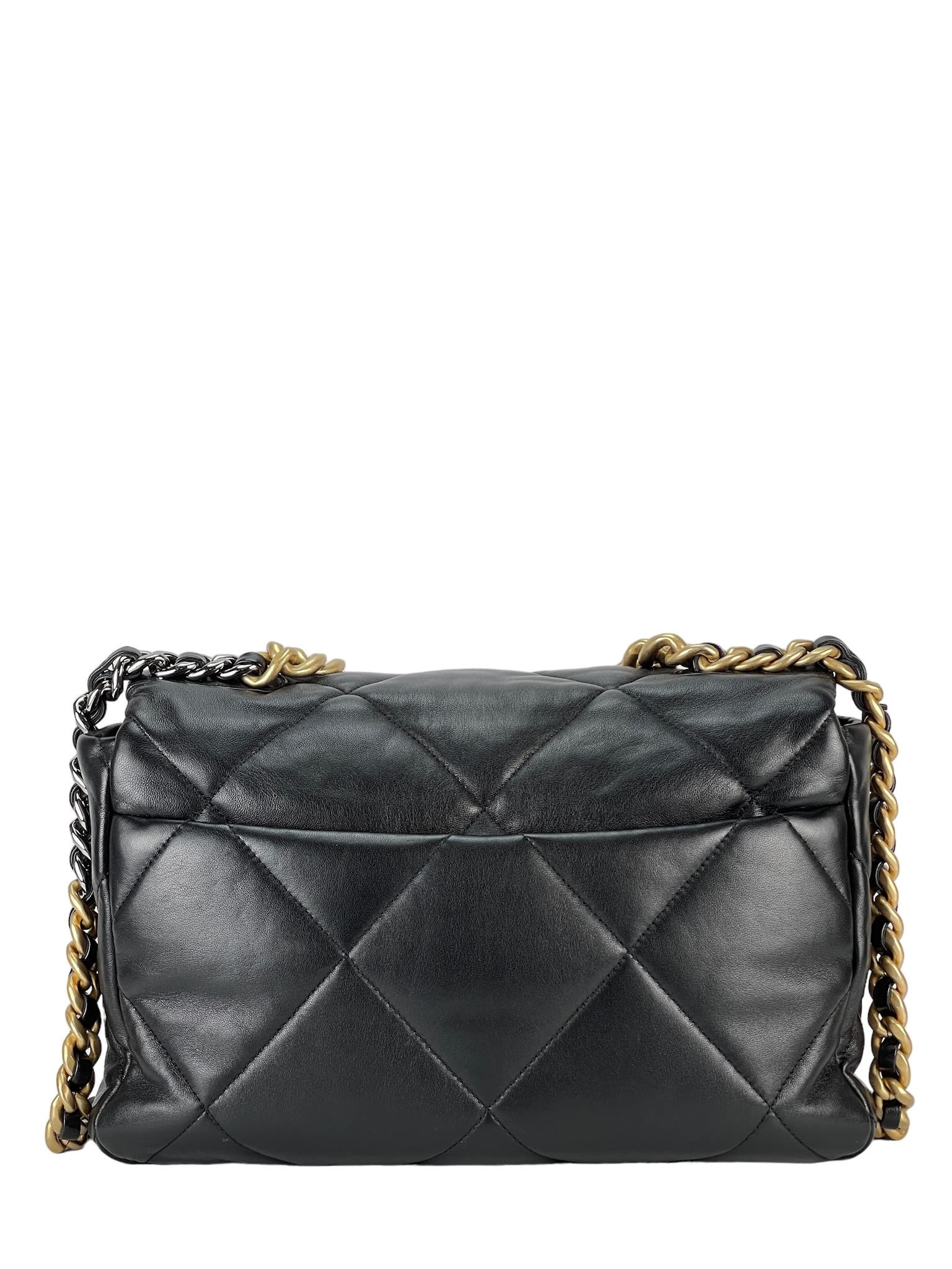 CHANEL - Black Lambskin 19 Medium Flap Bag