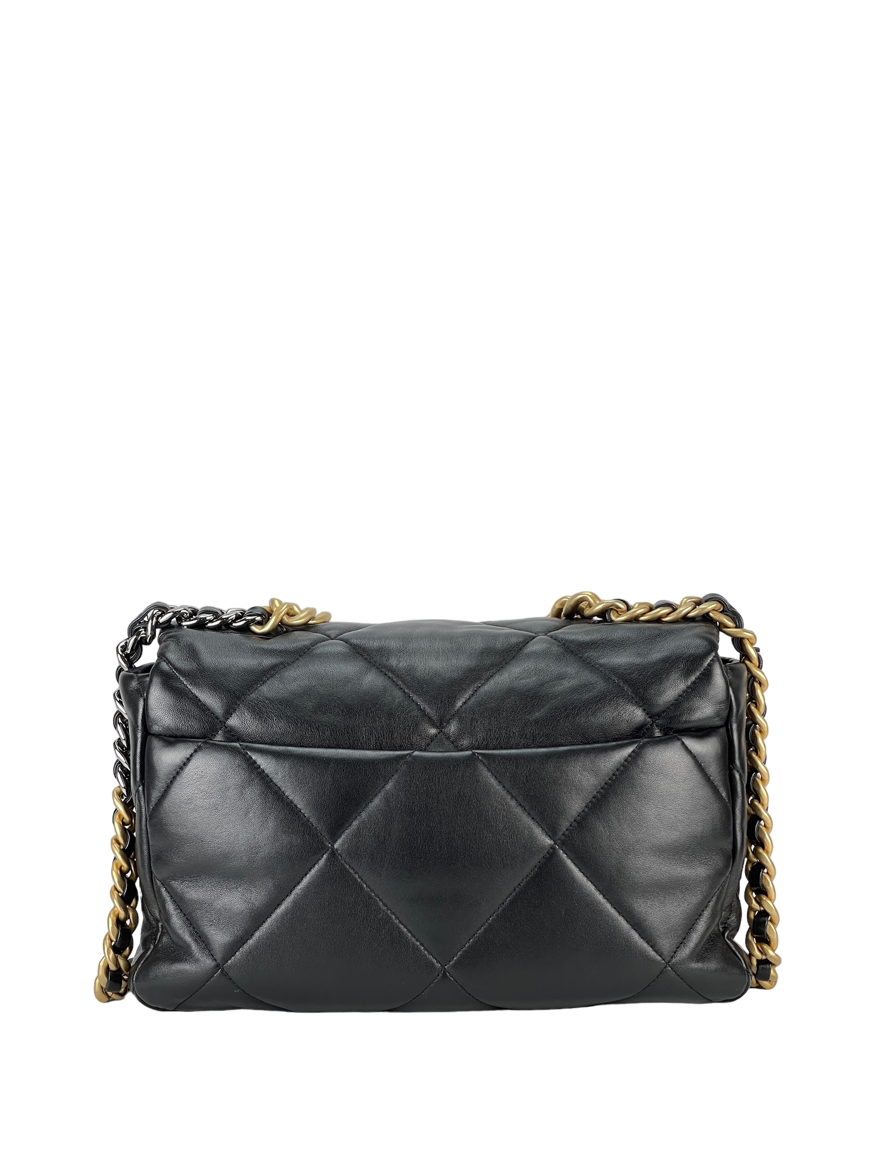 CHANEL - Black Lambskin 19 Medium Flap Bag