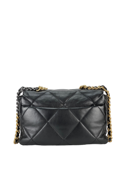 CHANEL - Black Lambskin 19 Medium Flap Bag