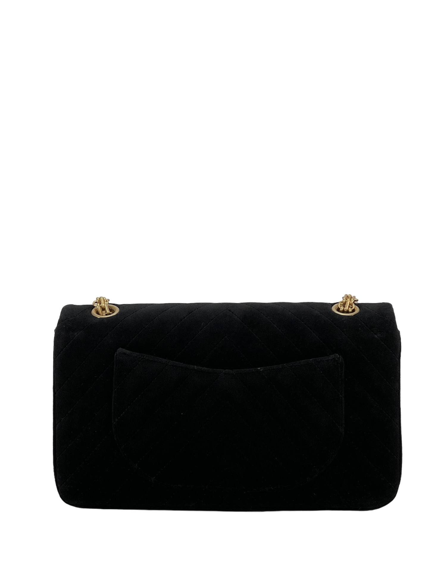 CHANEL - 2.55 Reissue 225 Flap Black Velvet Shoulder Bag