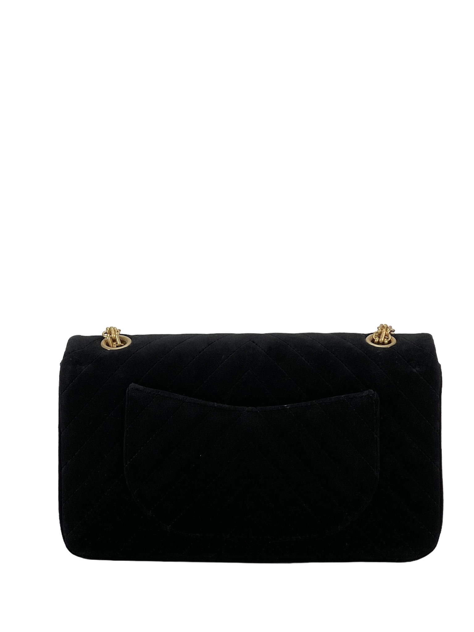 CHANEL - 2.55 Reissue 225 Flap Black Velvet Shoulder Bag