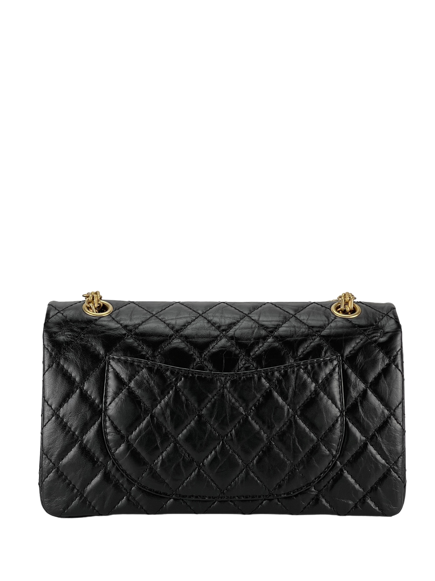 CHANEL - 2.55 Reissue 225 Flap Black Calfskin Gold Hardware